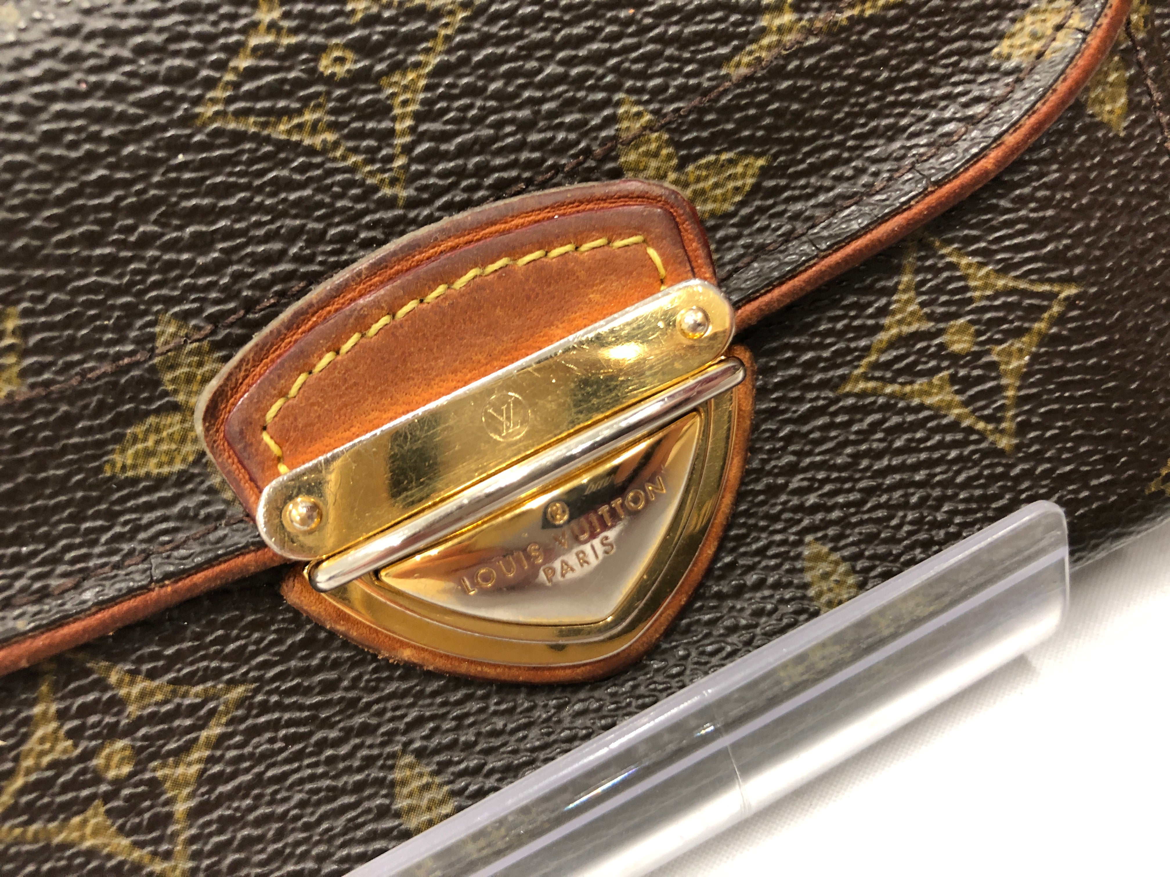 LOUIS VUITTON/Long Wallet/Monogram/Leather/BRW/L's/ view 3
