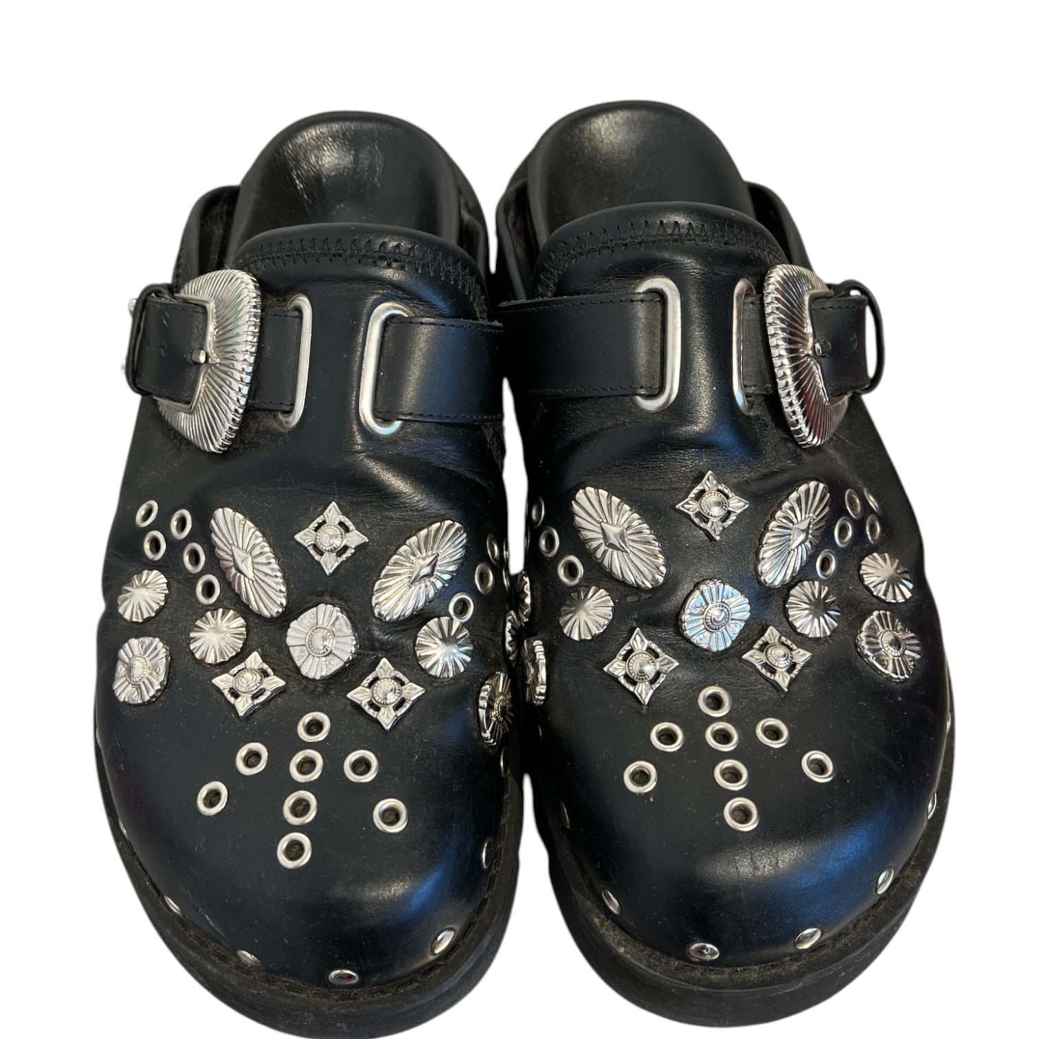 TOGA/Loafers/EU 41/Leather/BLK/ virils silver hardware mules view 4