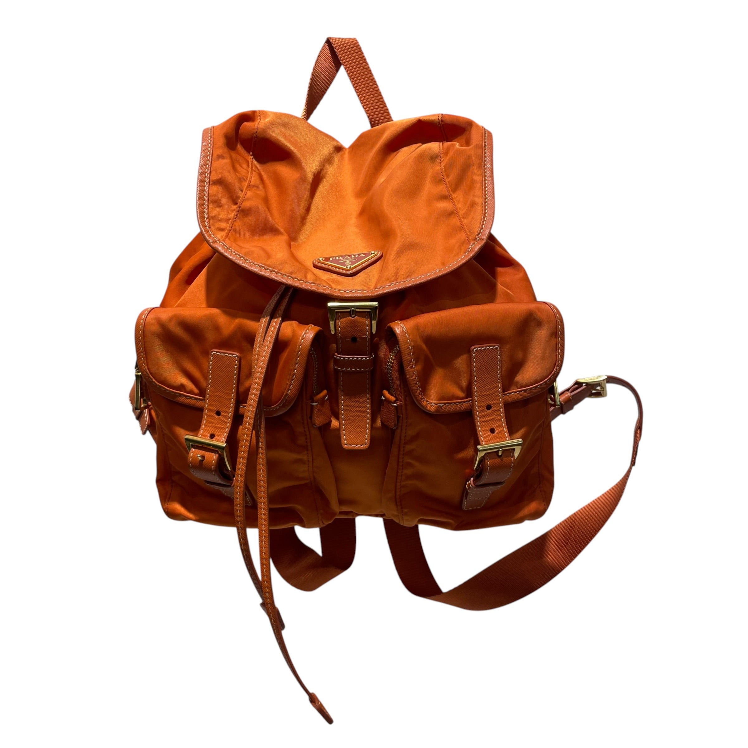 PRADA/Backpack/Polyester/ORN/saffiano view 1