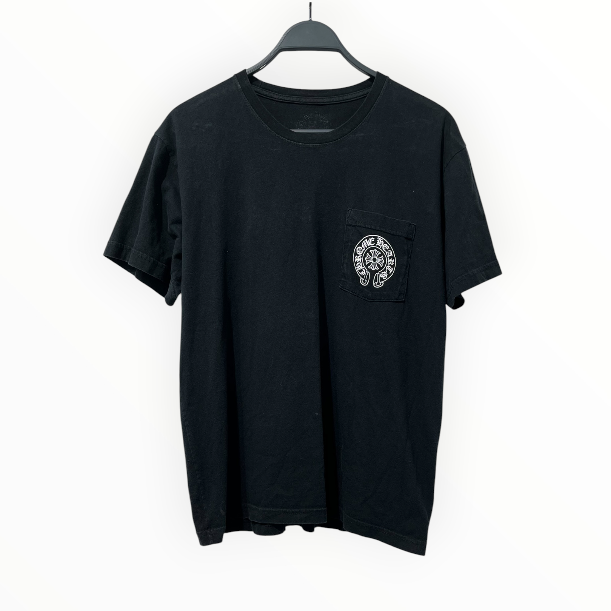 CHROME HEARTS/T-Shirt/L/Cotton/BLK/HEROES PROJECT HORSESHOE TEE view 1