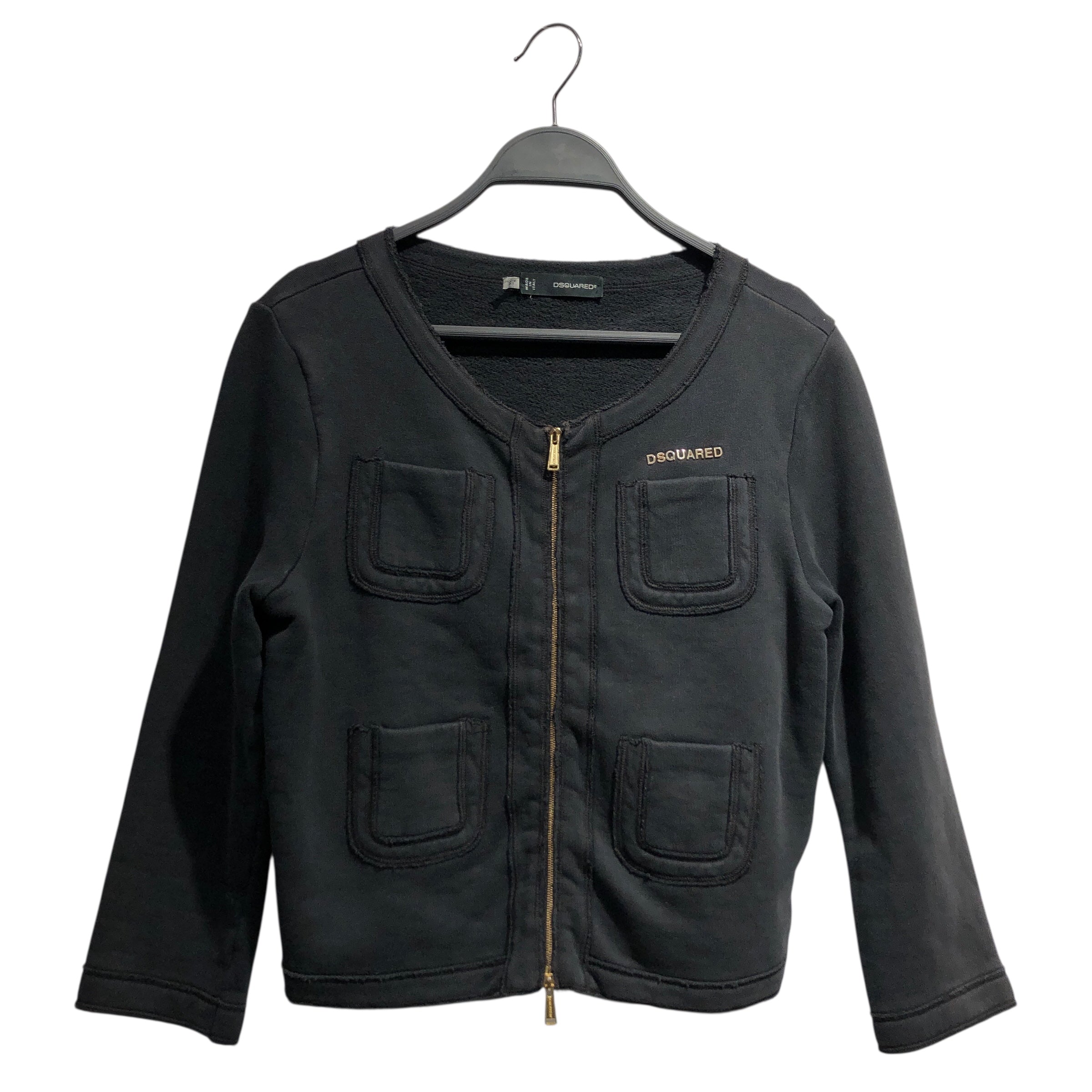 DSQUARED2/Sweater/S/Cotton/BLK/double zip gold logo view 1