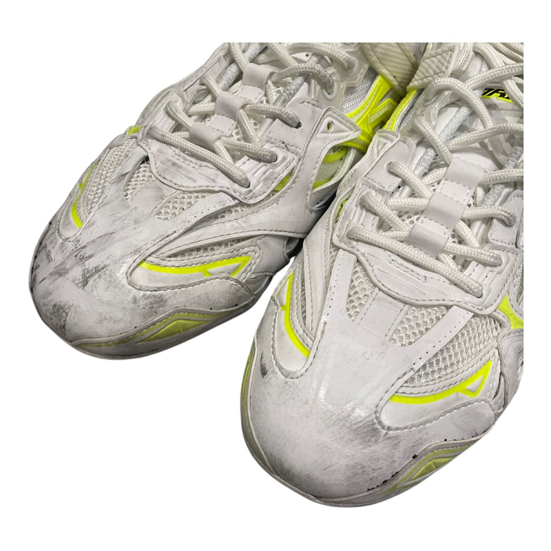 BALENCIAGA/Low-Sneakers/US 10/Leather/WHT/WHT/YEL RUNNER