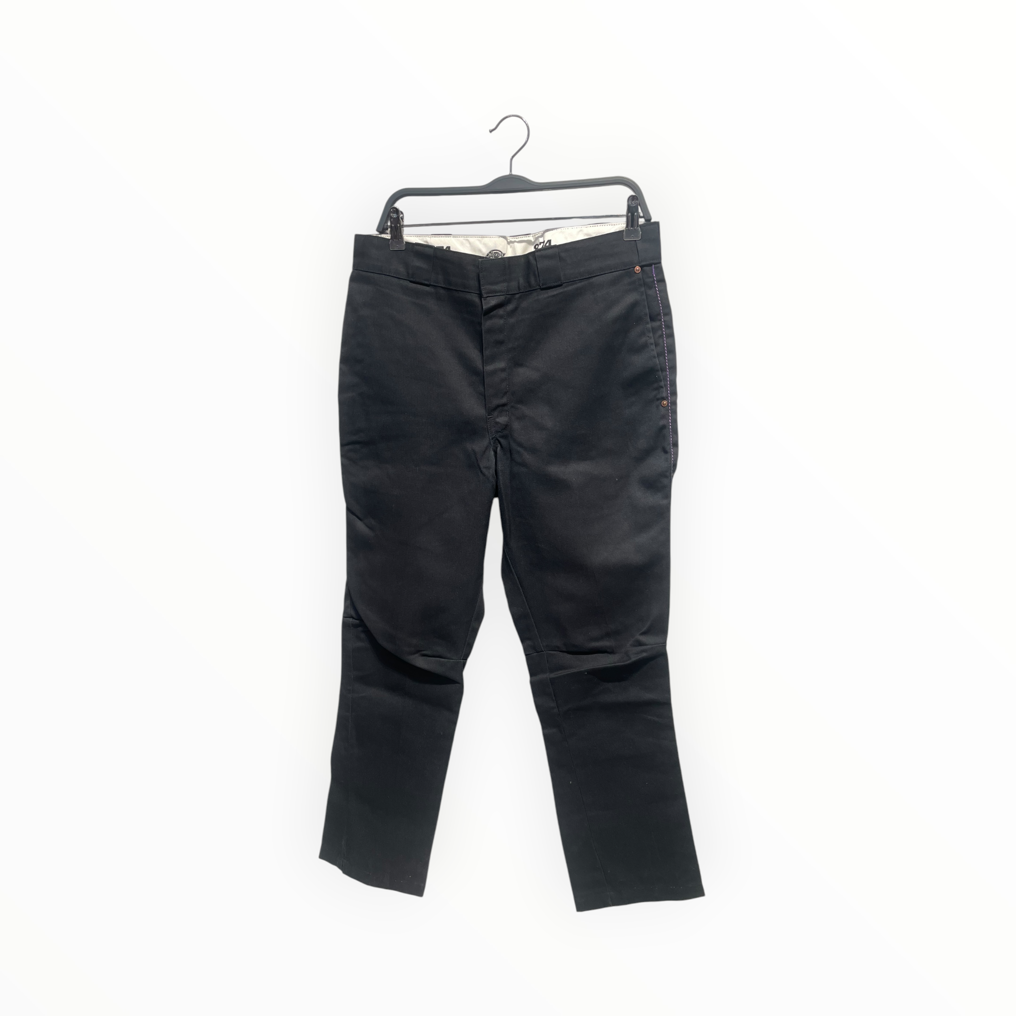 Rebuild by Needles/Straight Pants/34/Cotton/BLK/PURPLE SITCHING view 1