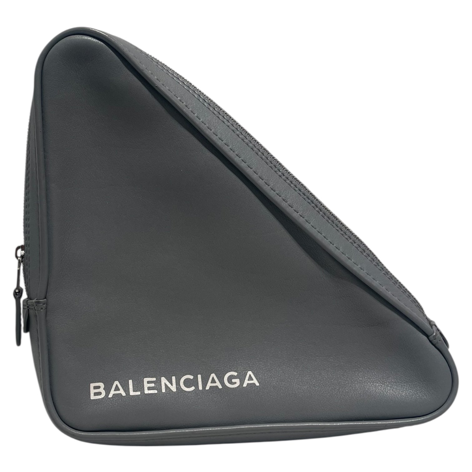 BALENCIAGA/Pouch/Leather/SLV/Medium Triangle Pouch view 1