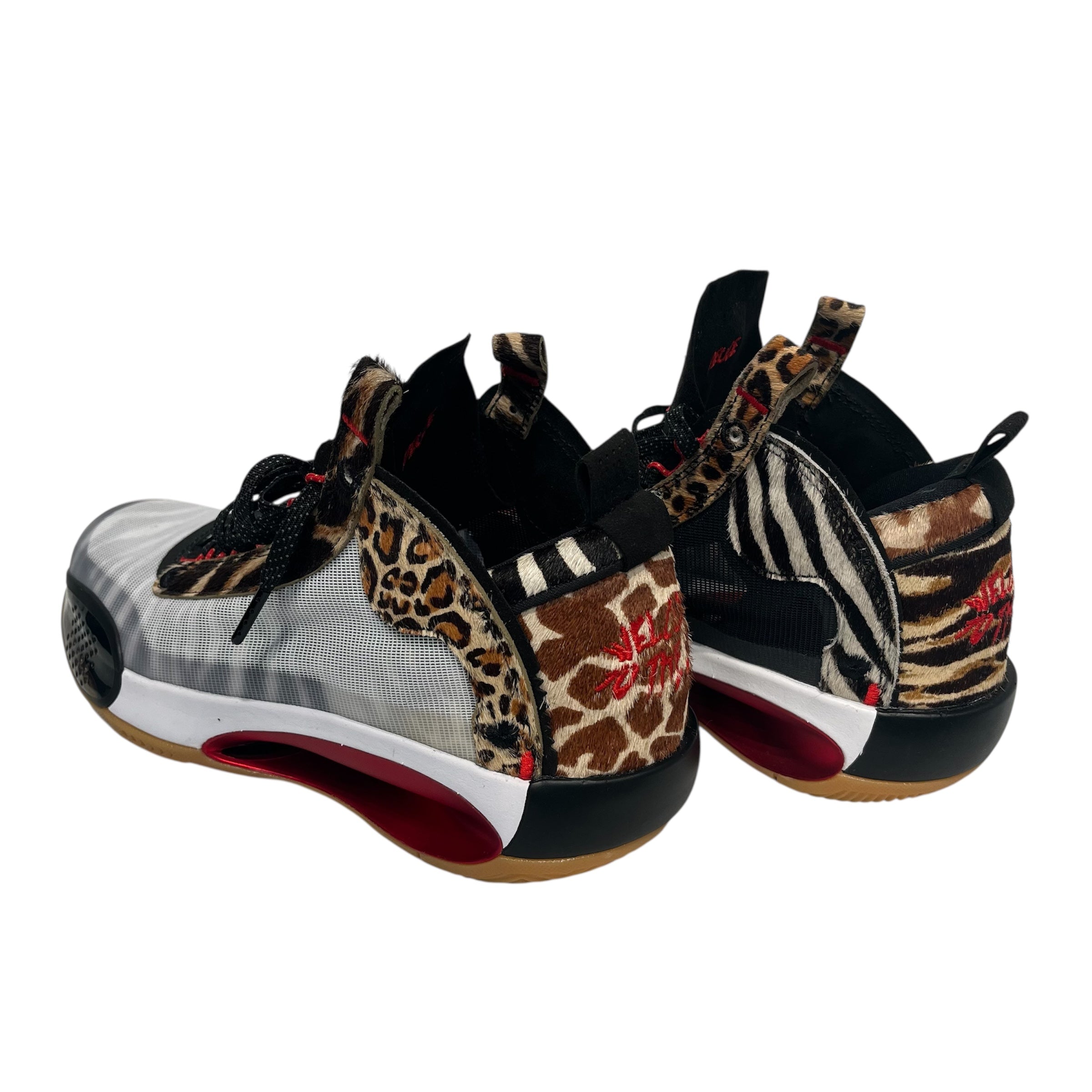NIKE/AIR JORDAN 34 TATUM PE/Hi-Sneakers/US 9/Animal Pattern/Leather/BLK/DA1899-900 view 2