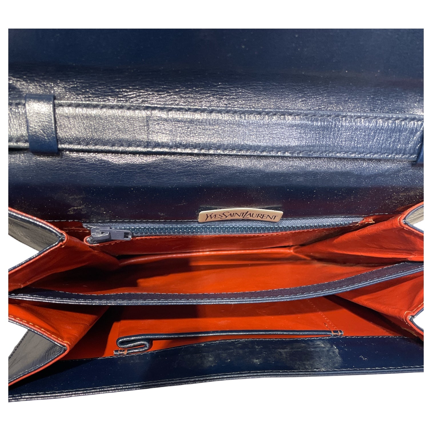 YVES SAINT LAURENT/Bag/Leather/BLU/Top Handle Blue view 5