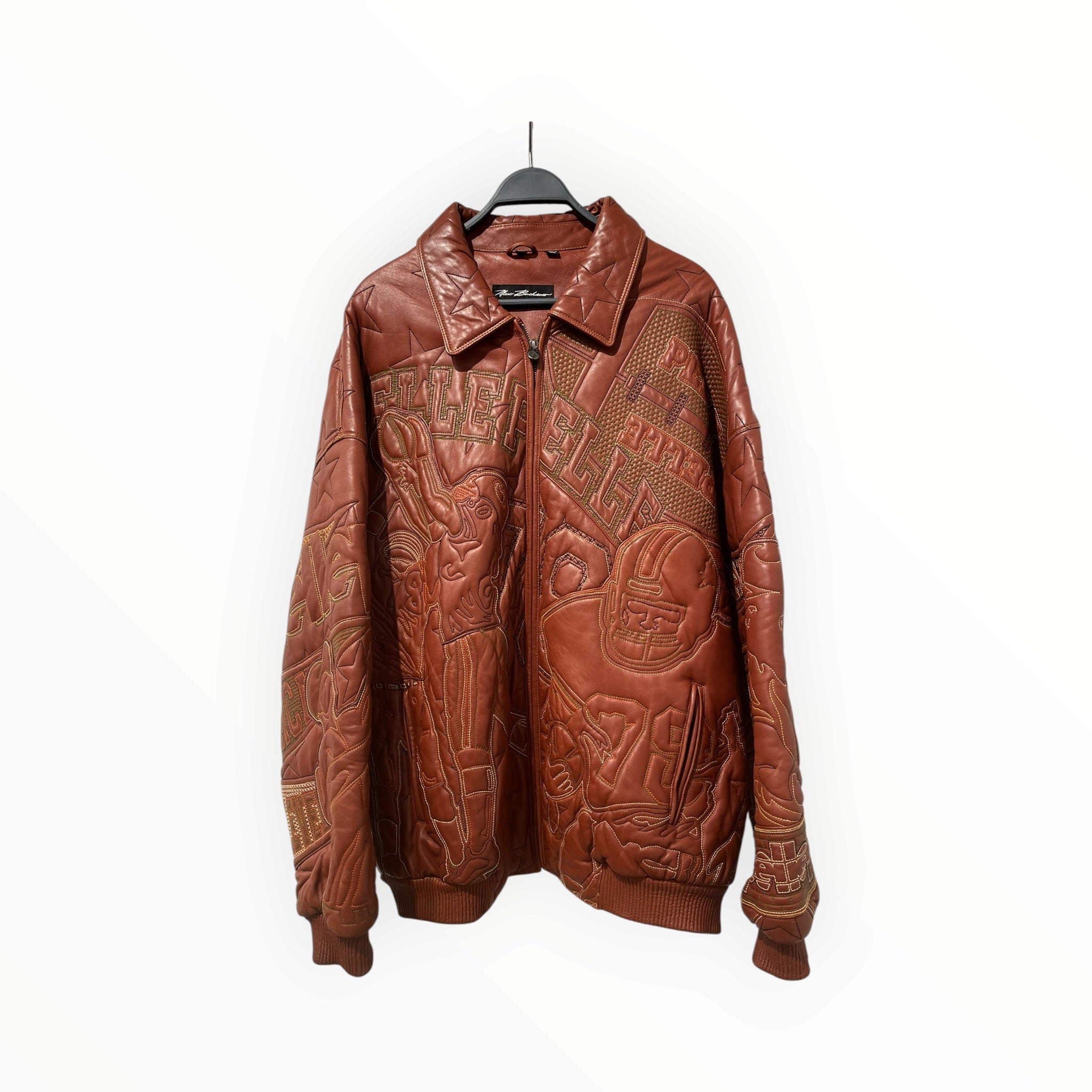 Pelle Pelle/Leather Jkt/54/Leather/BRW/EMBROIDERED MARC BUCHANANPELLE view 1