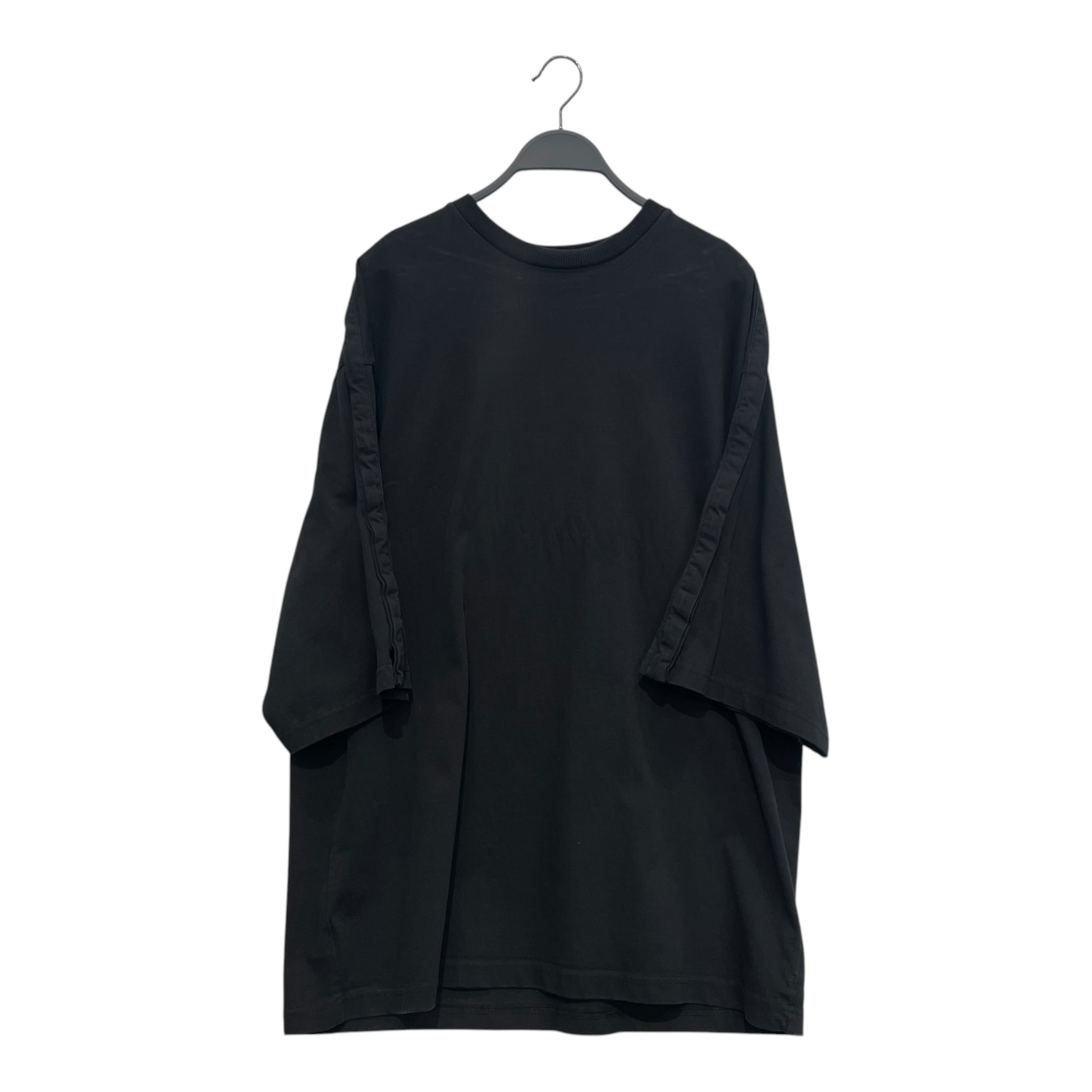 HOOD BY AIR./T-Shirt/S/Cotton/BLK/SNAP BUTTON SLEEVES view 1