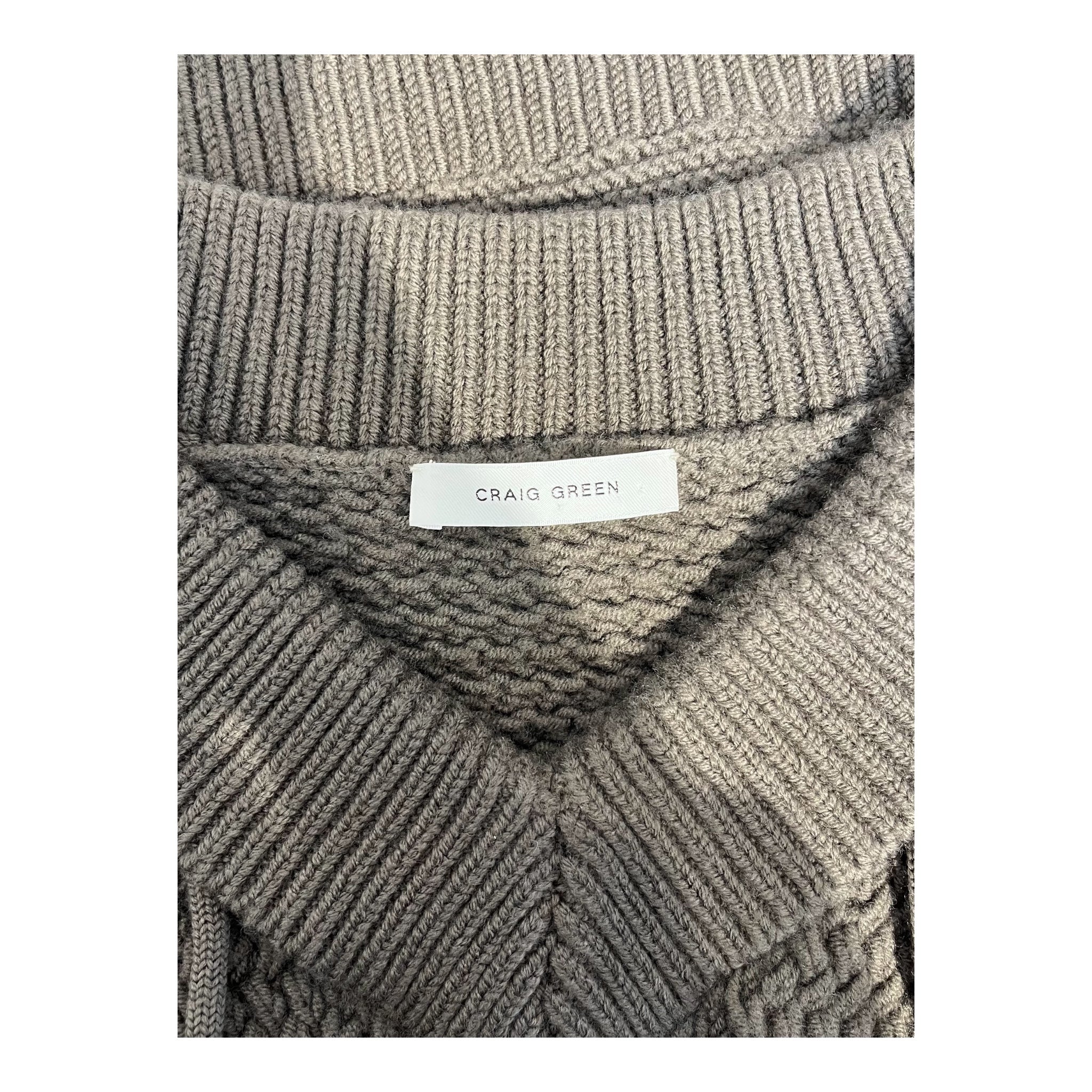 CRAIG GREEN/Knitted Vest/XS/Wool/GRN/no sleeves drawstring view 3