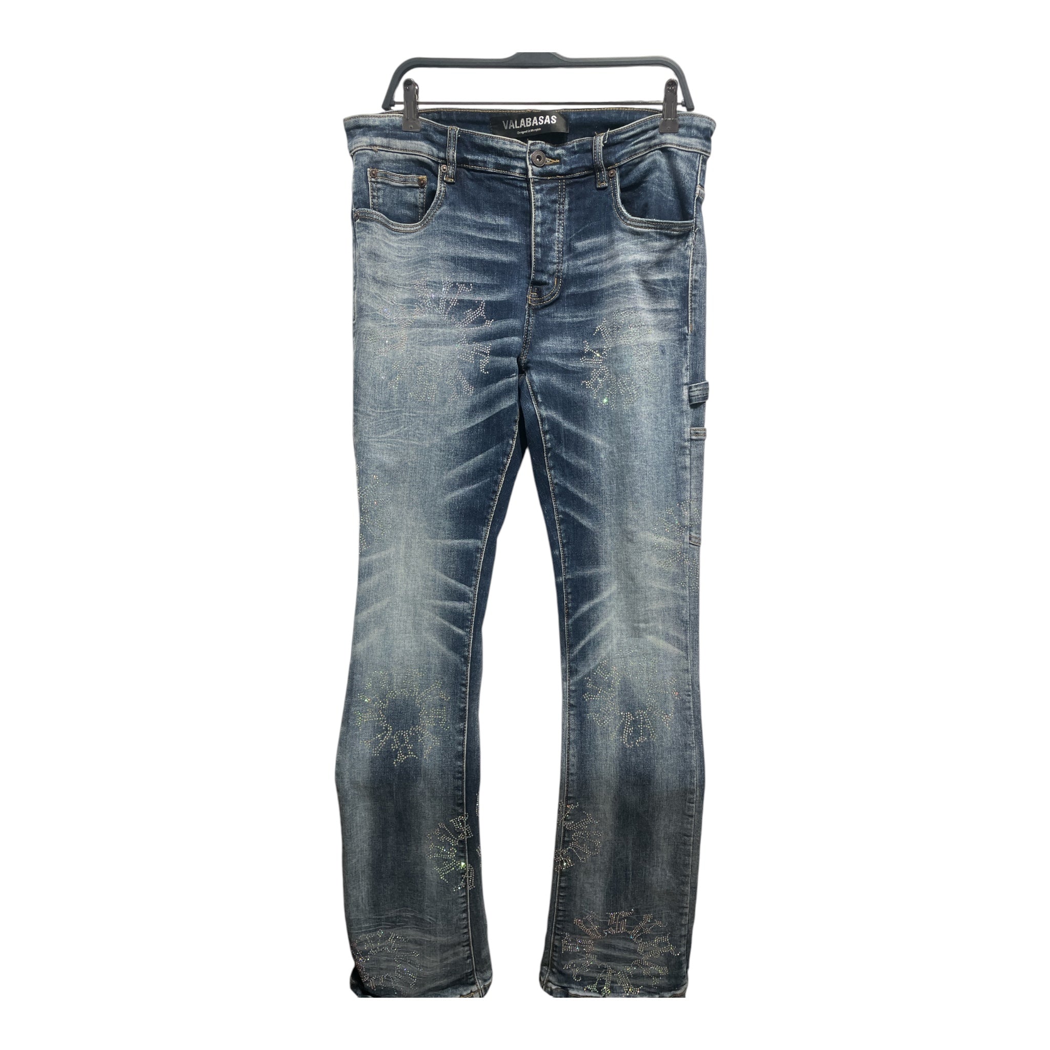 VALABASAS/Pants/34/Denim/IDG/Glitter/rhinestones view 1