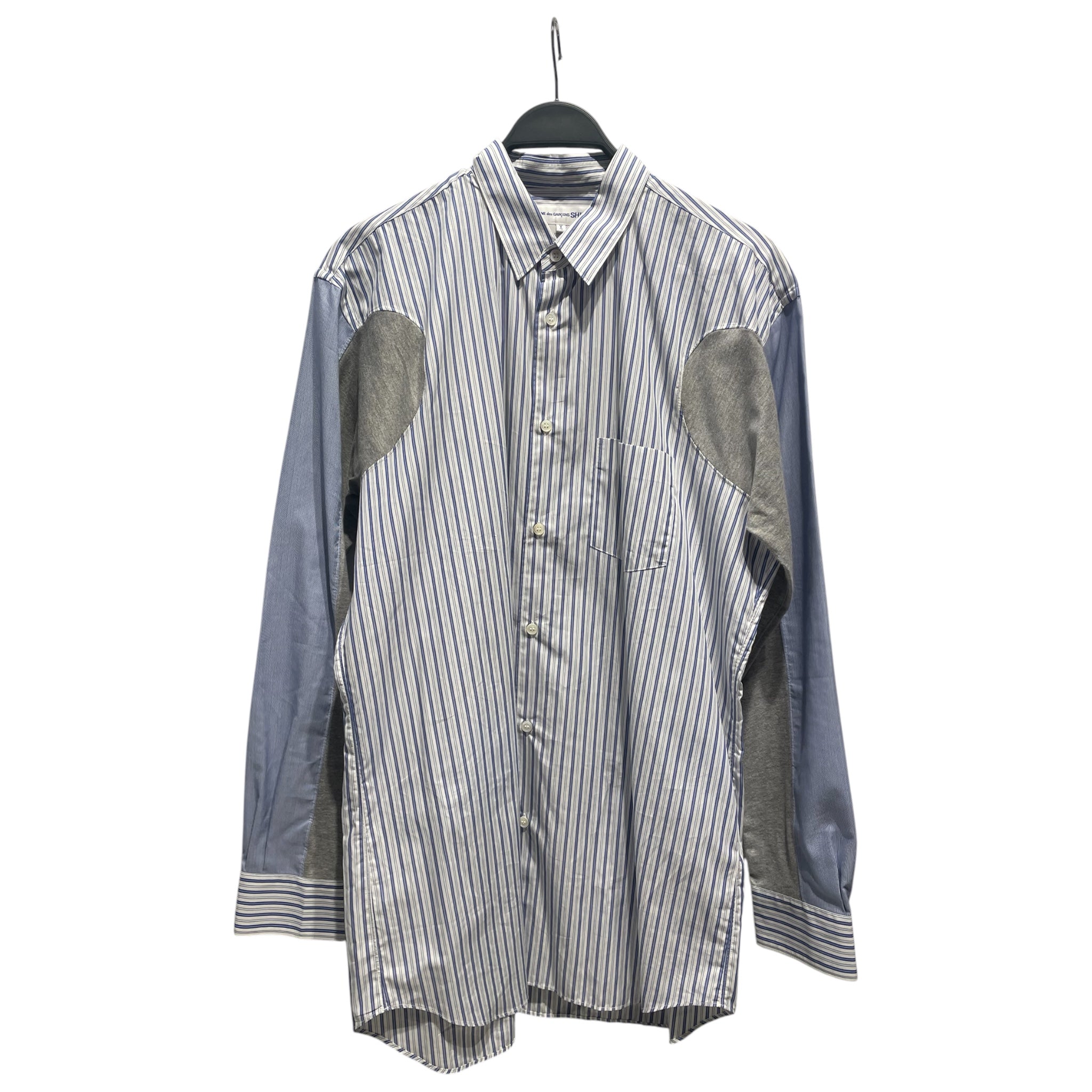 COMME des GARCONS SHIRT/LS Shirt/Cotton/BLU/Stripe/STRIPED BUTTON UP GREY PITS view 1