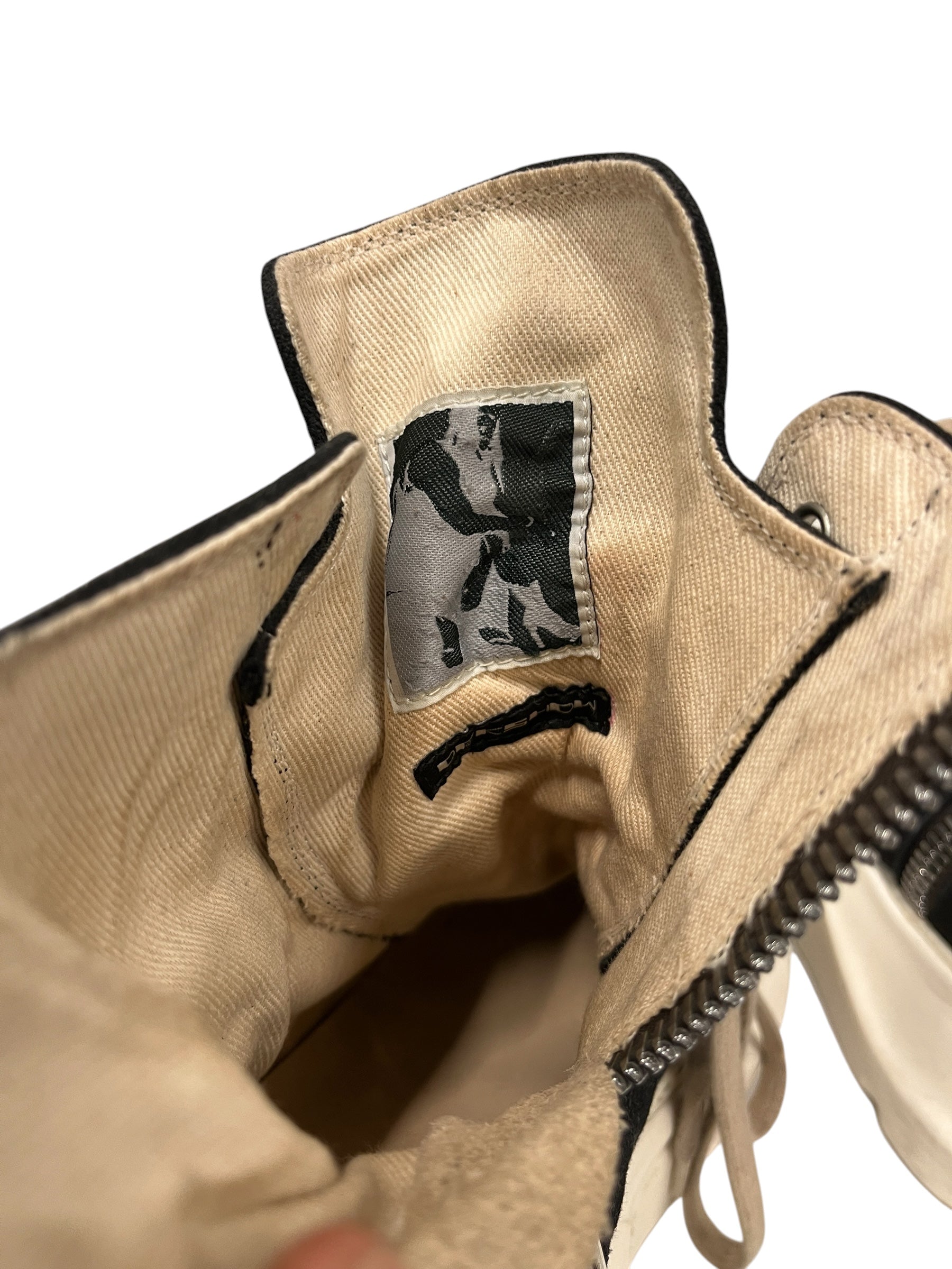 RICK OWENS DRKSHDW/Hi-Sneakers/US 6/Cotton/BLK/ABSTRACT HIGH view 4