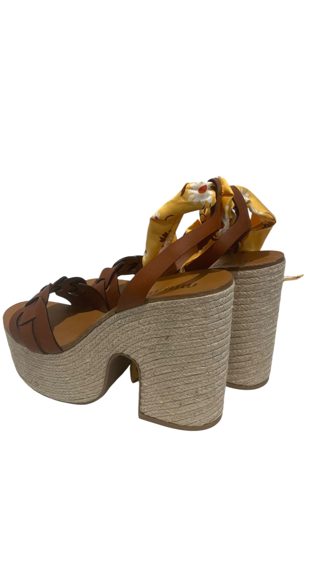 MIU MIU/Heels/EU 41/CRM/yellow floral scarf view 2