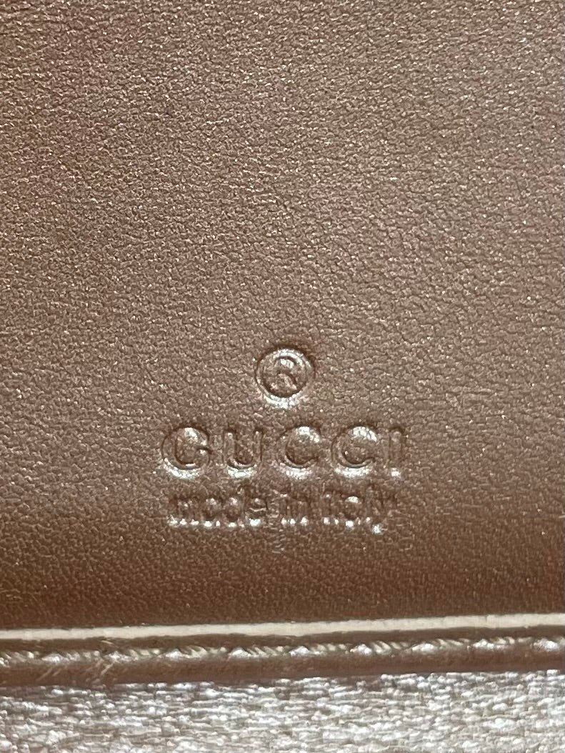 GUCCI/Trifold Wallet/All Over Print/Leather/PNK/metallc pink /gold hrdwr view 6