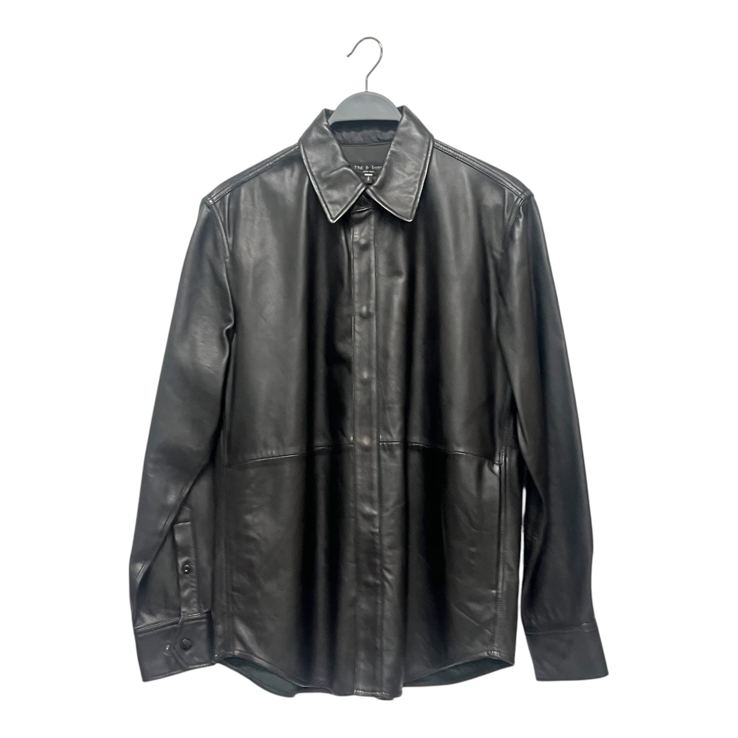 rag & bone/Leather Jkt/S/Sheepskin/BLK/LEATHER BUTTON UP view 1