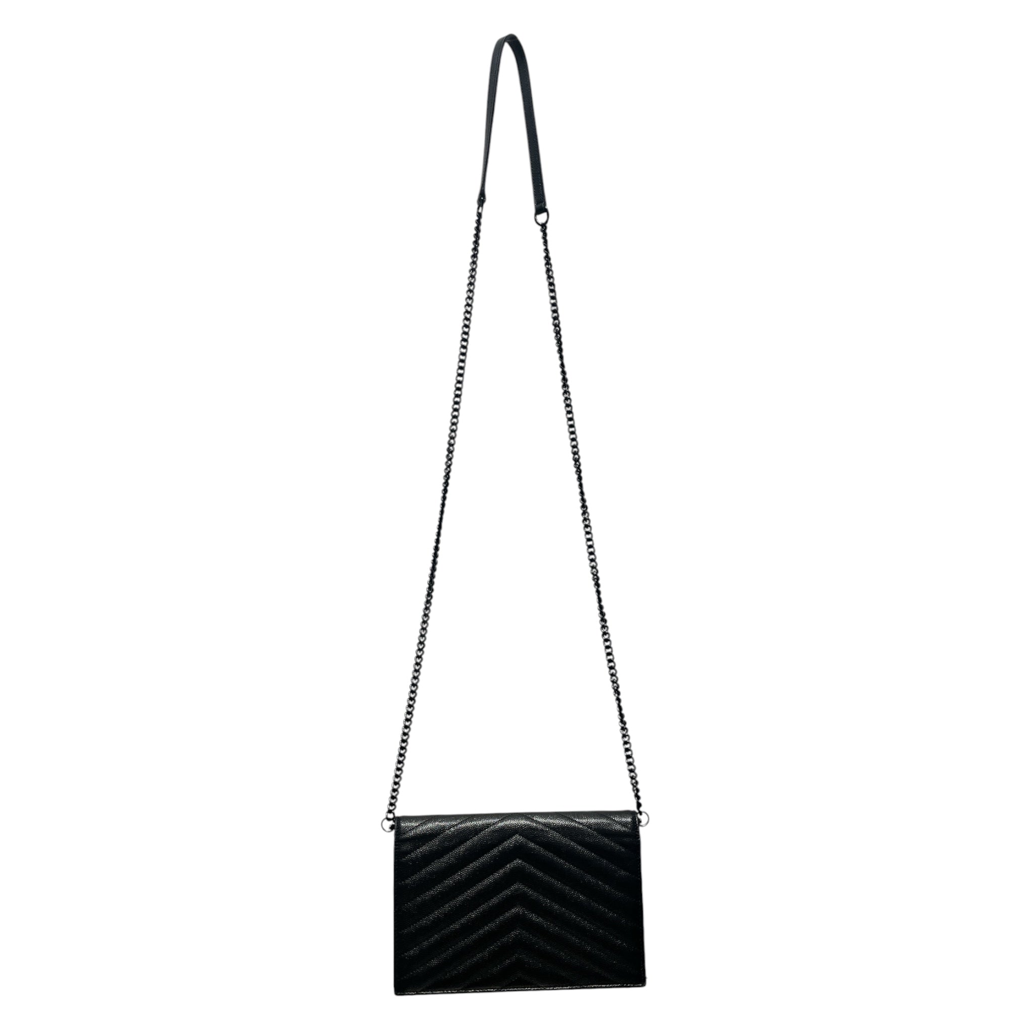 SAINT LAURENT/Cross Body Bag/Leather/BLK/Cassandra Quilted Bag view 2