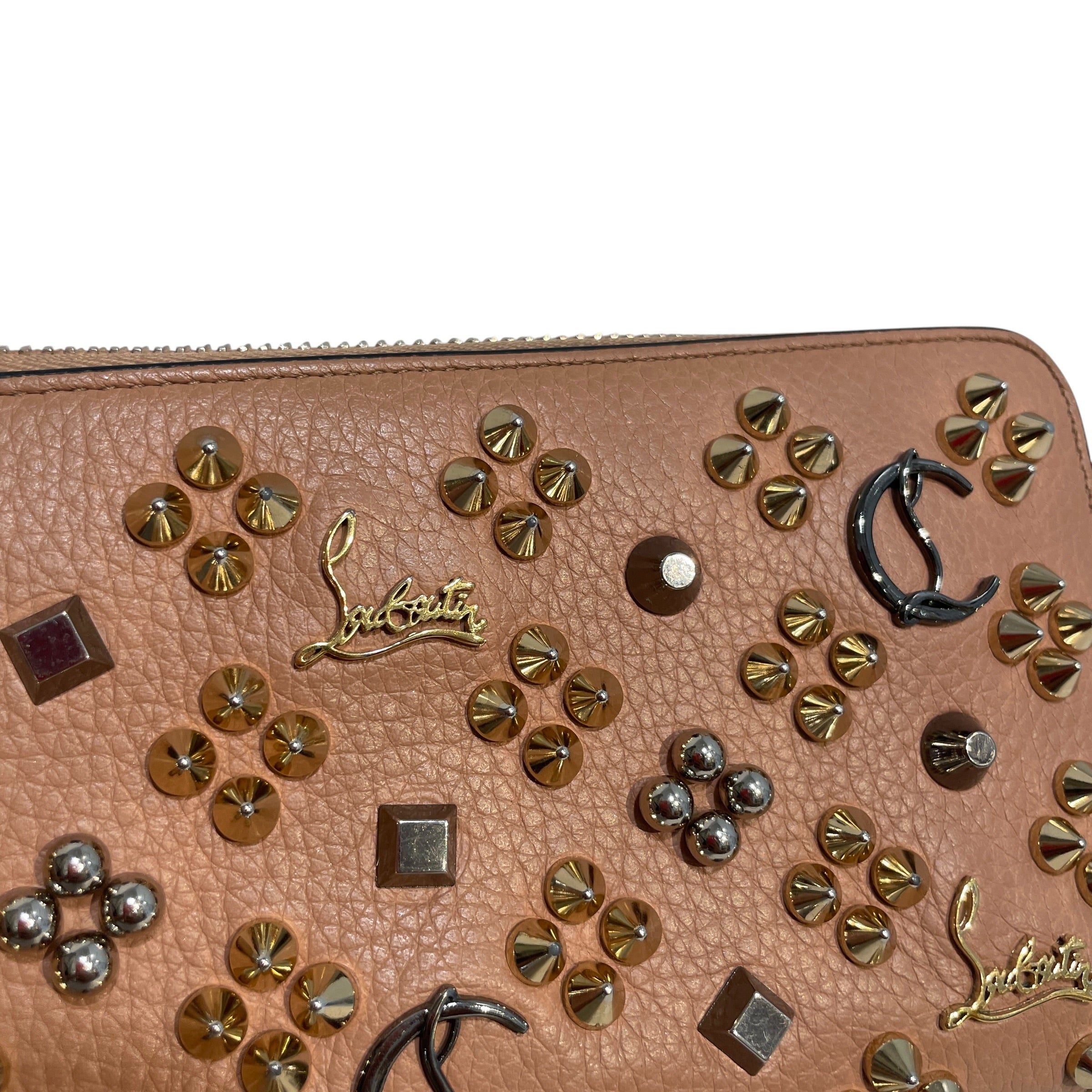 Christian Louboutin/Long Wallet/Graphic/Leather/PNK/Panttone Studded Wallet view 4