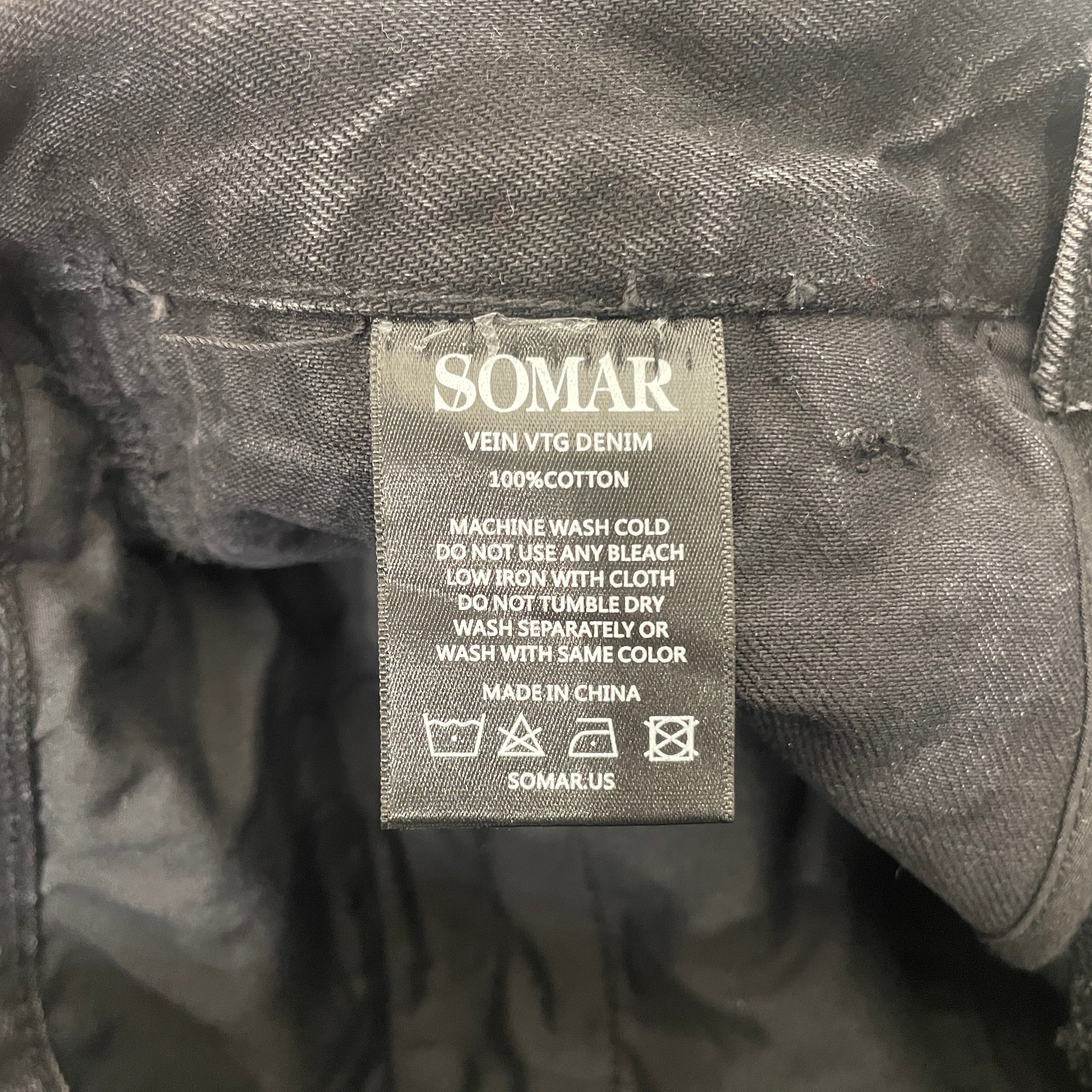 SOMAR/Straight Pants/28/Denim/BLK/VEIN DENIM view 4
