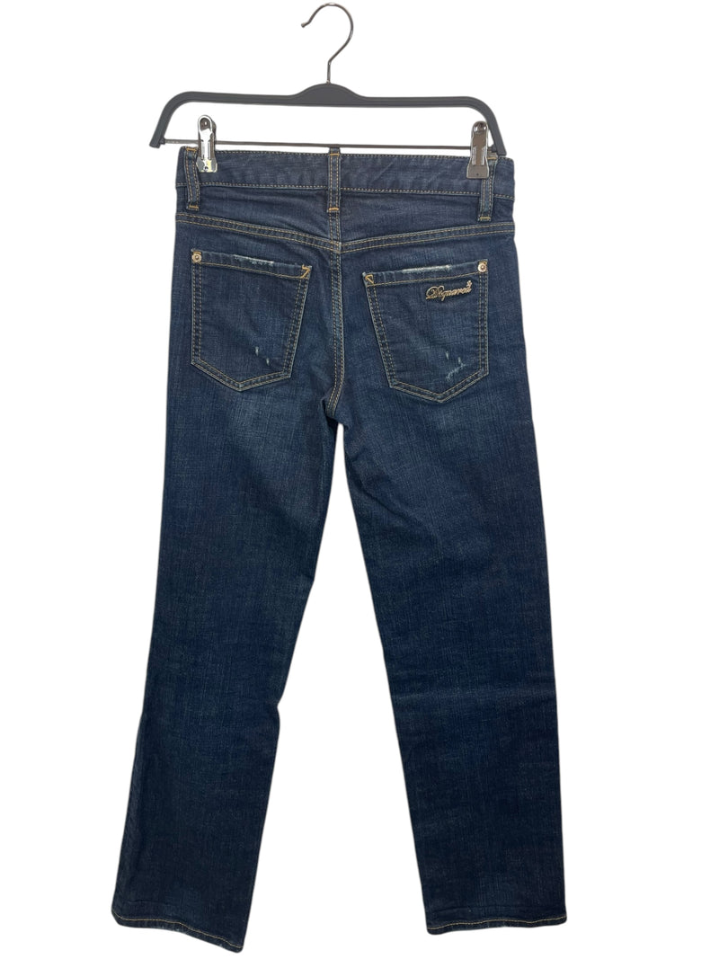 DSQUARED2/Straight Pants/38/Denim/BLU/High-waisted/S73LA0107