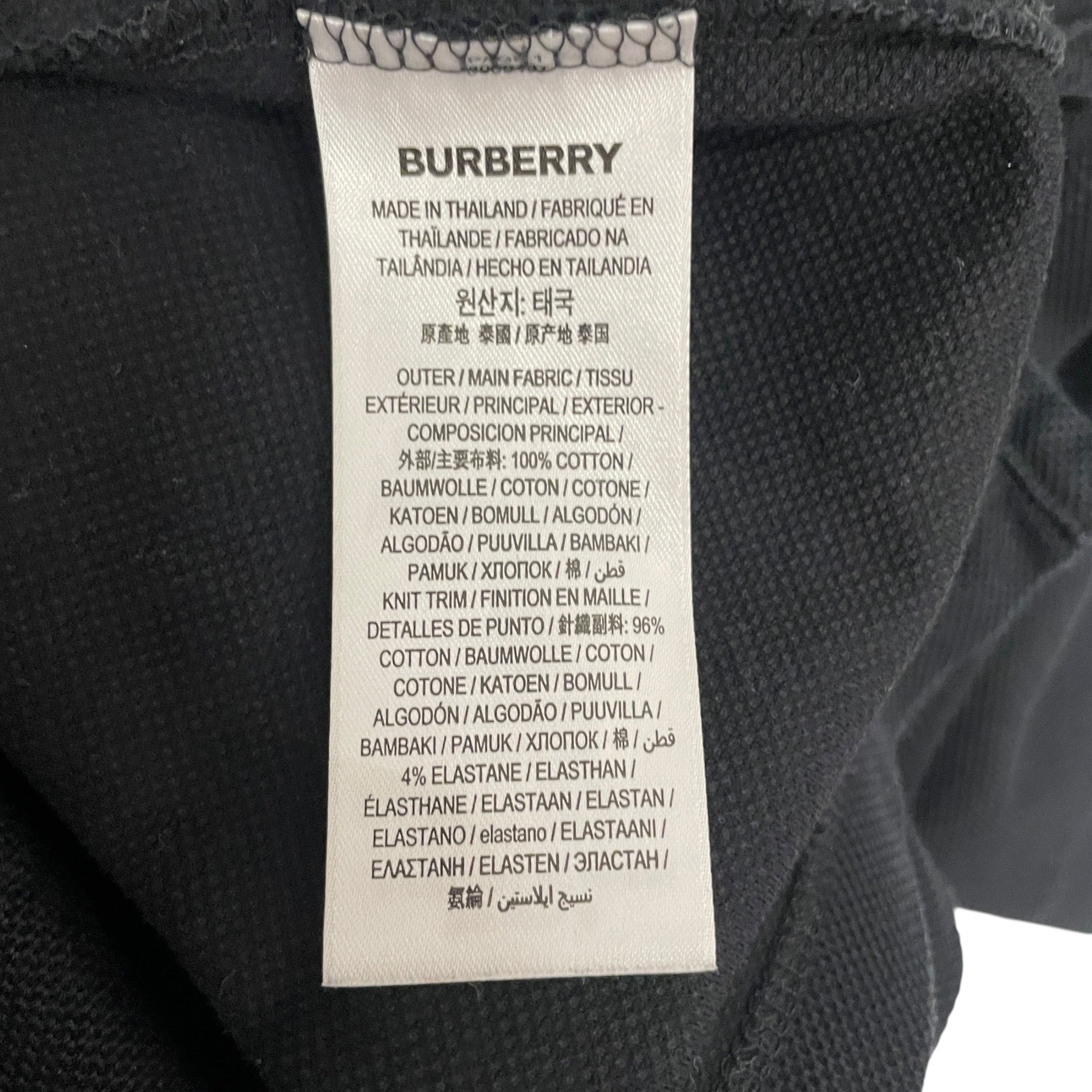BURBERRY/Polo Shirt/L/Cotton/BLK/BURBERRY LOGO view 4