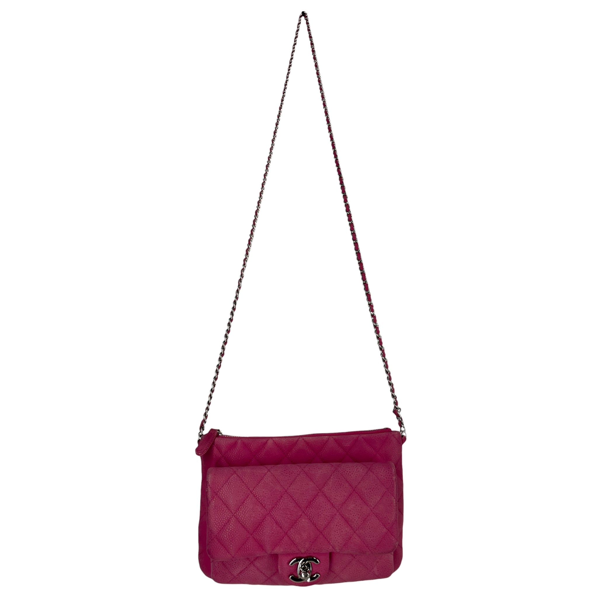 CHANEL/Cross Body Bag/Leather/PNK/18204742 POCKET FRONT BAG view 1