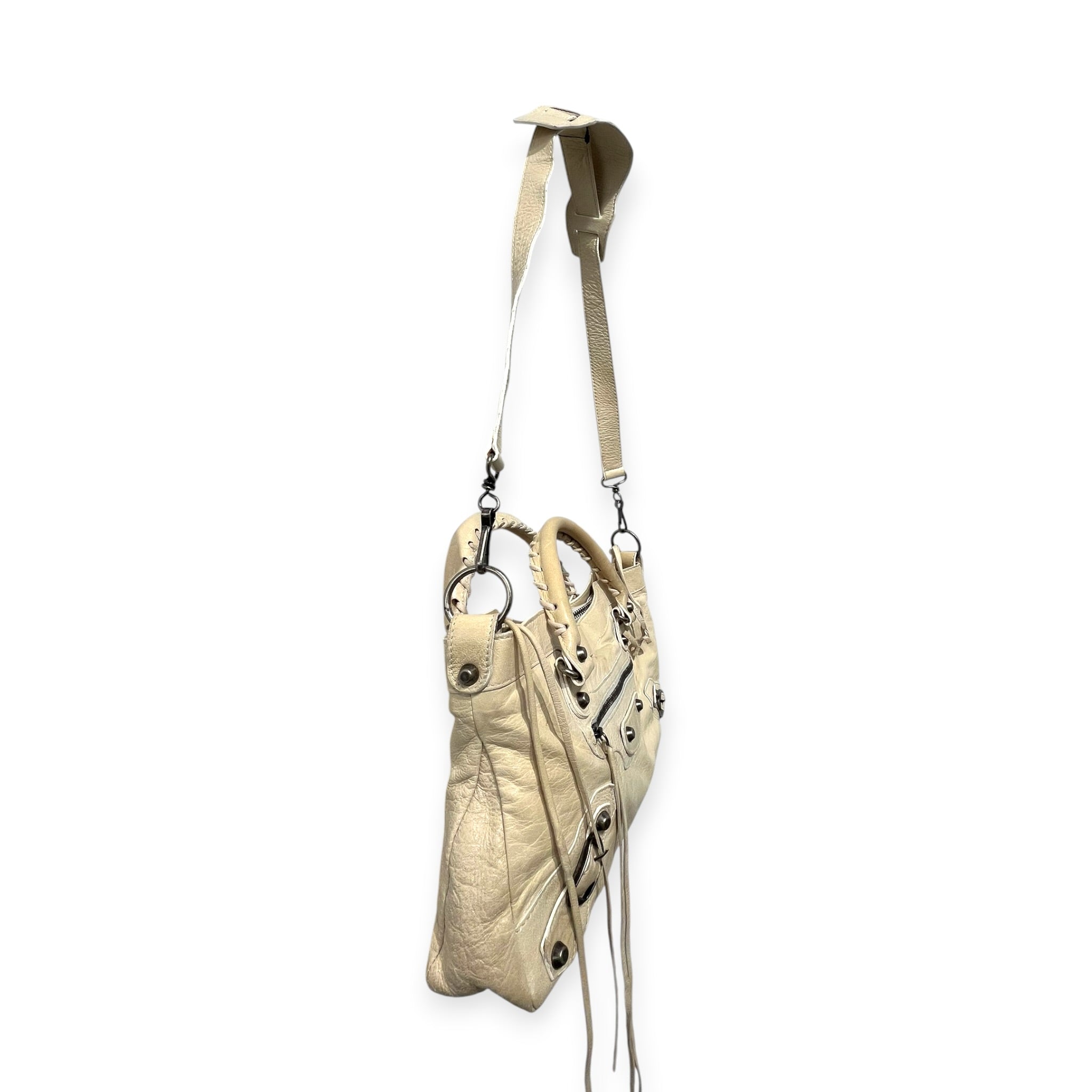 BALENCIAGA/Bag/Leather/CRM/CREAM LE CITY MOTO BAG view 12