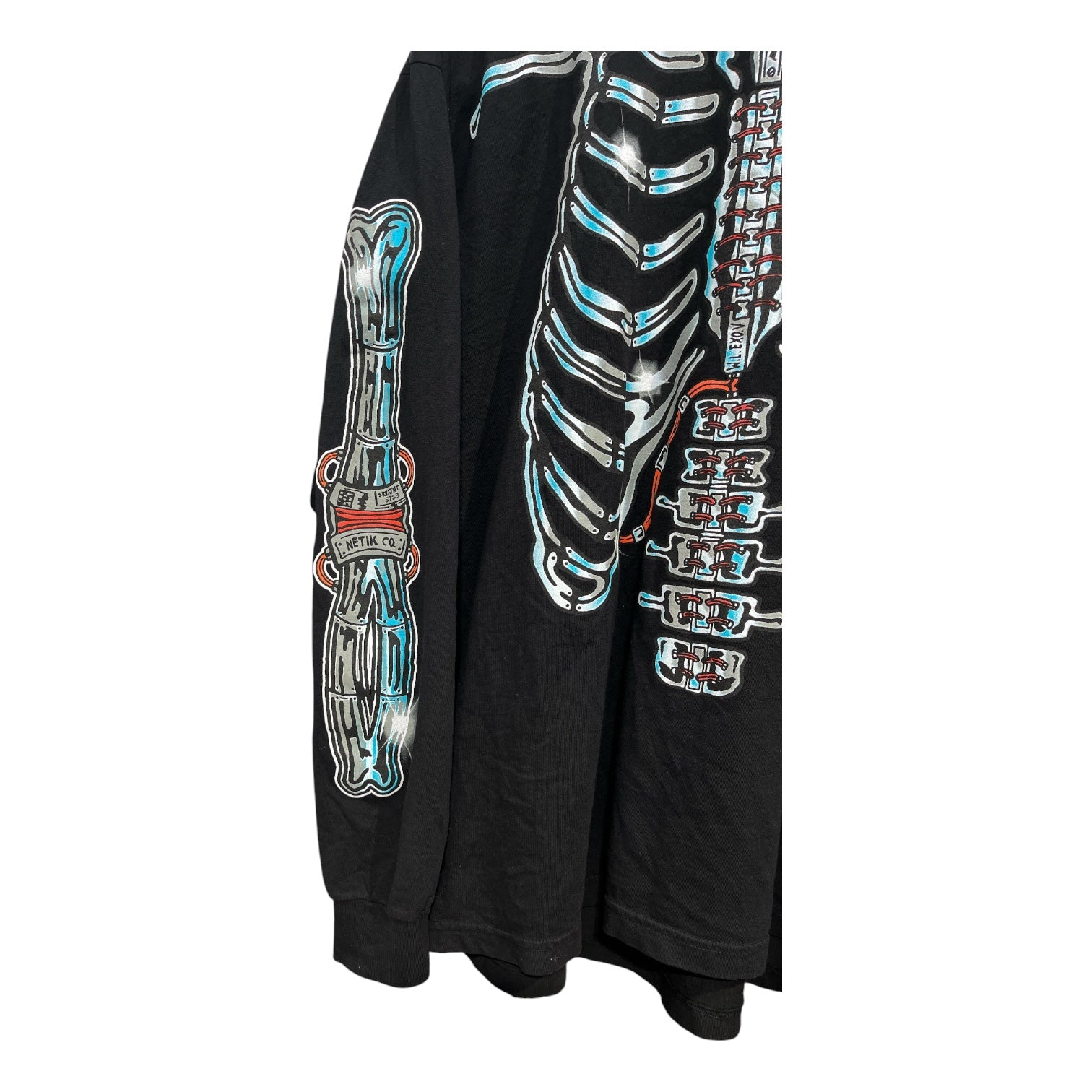 WARREN LOTAS/LS T-Shirt/L/Cotton/BLK/silver ribcage tee view 3