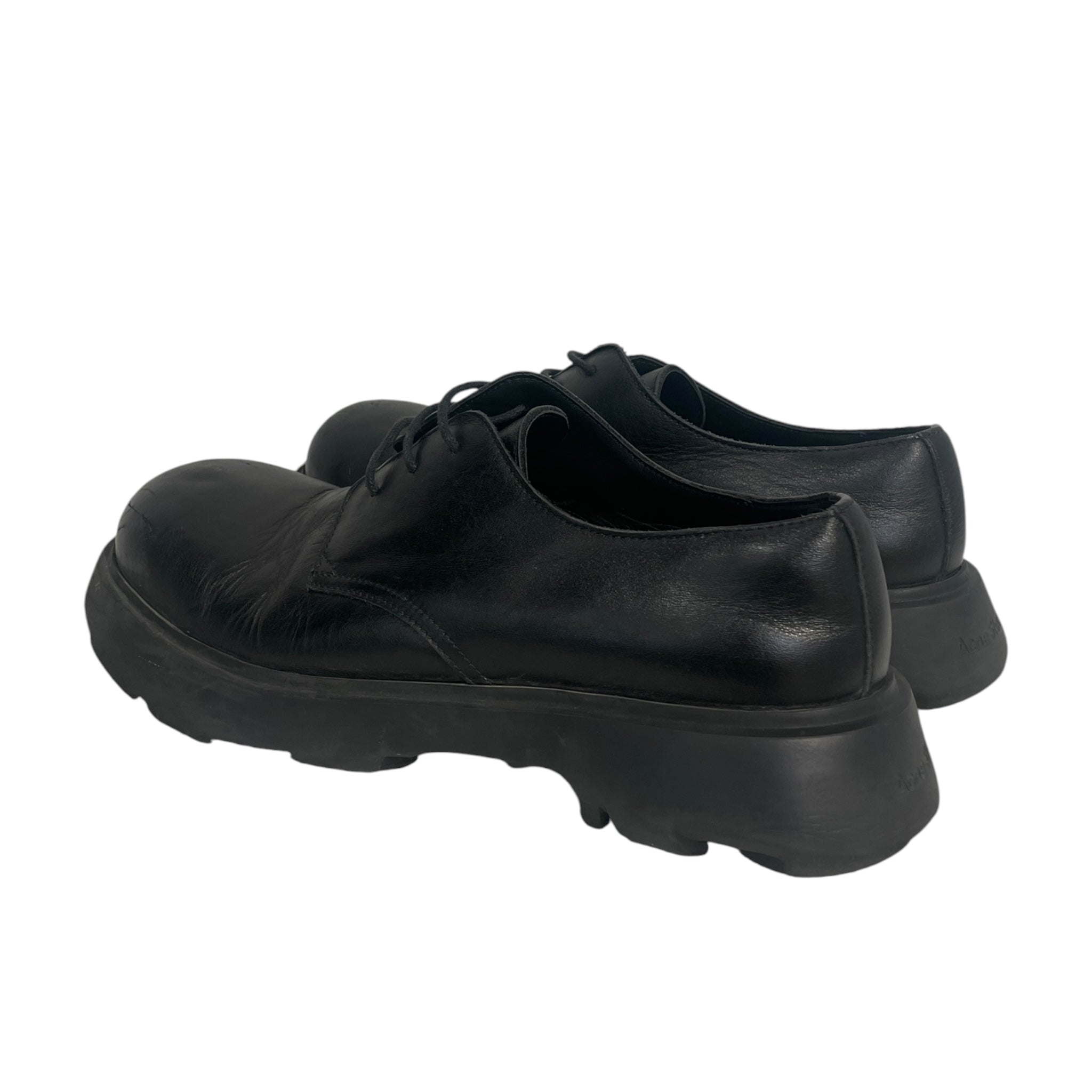 Acne Studios/Low-Sneakers/US 12/Leather/BLK/derby view 2