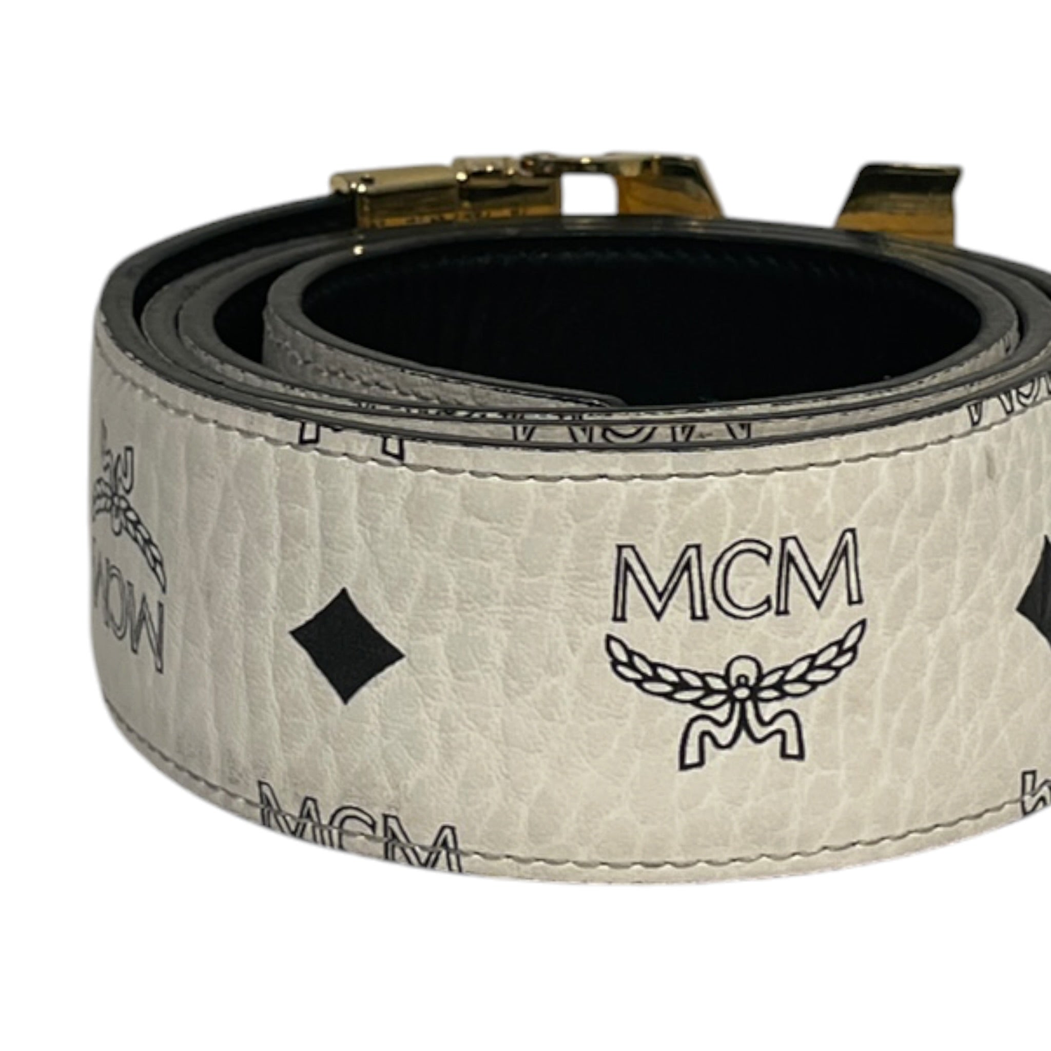MCM/Belt/Monogram/Leather/WHT/M's/WHT MCM MONOGRAM view 2