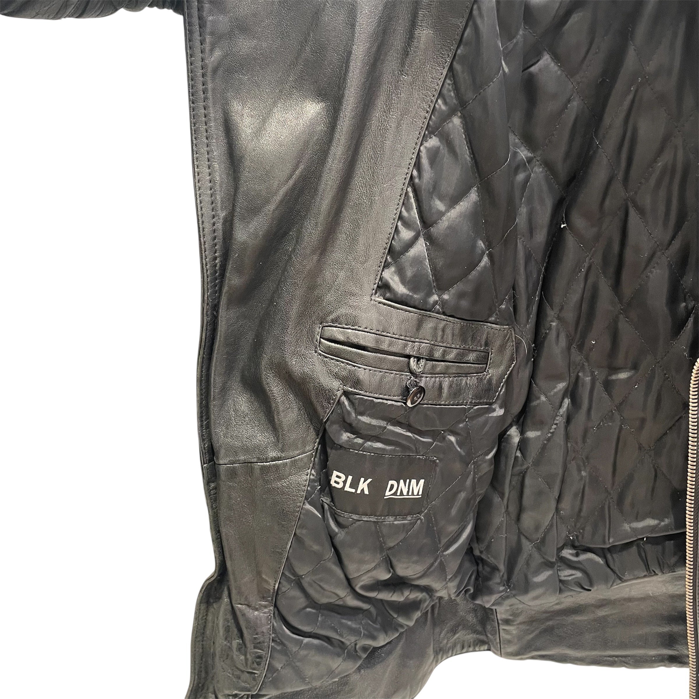 BLK DNM/Leather Jkt/S/Leather/BLK/139511 MOTERCYCLE JACKET view 3