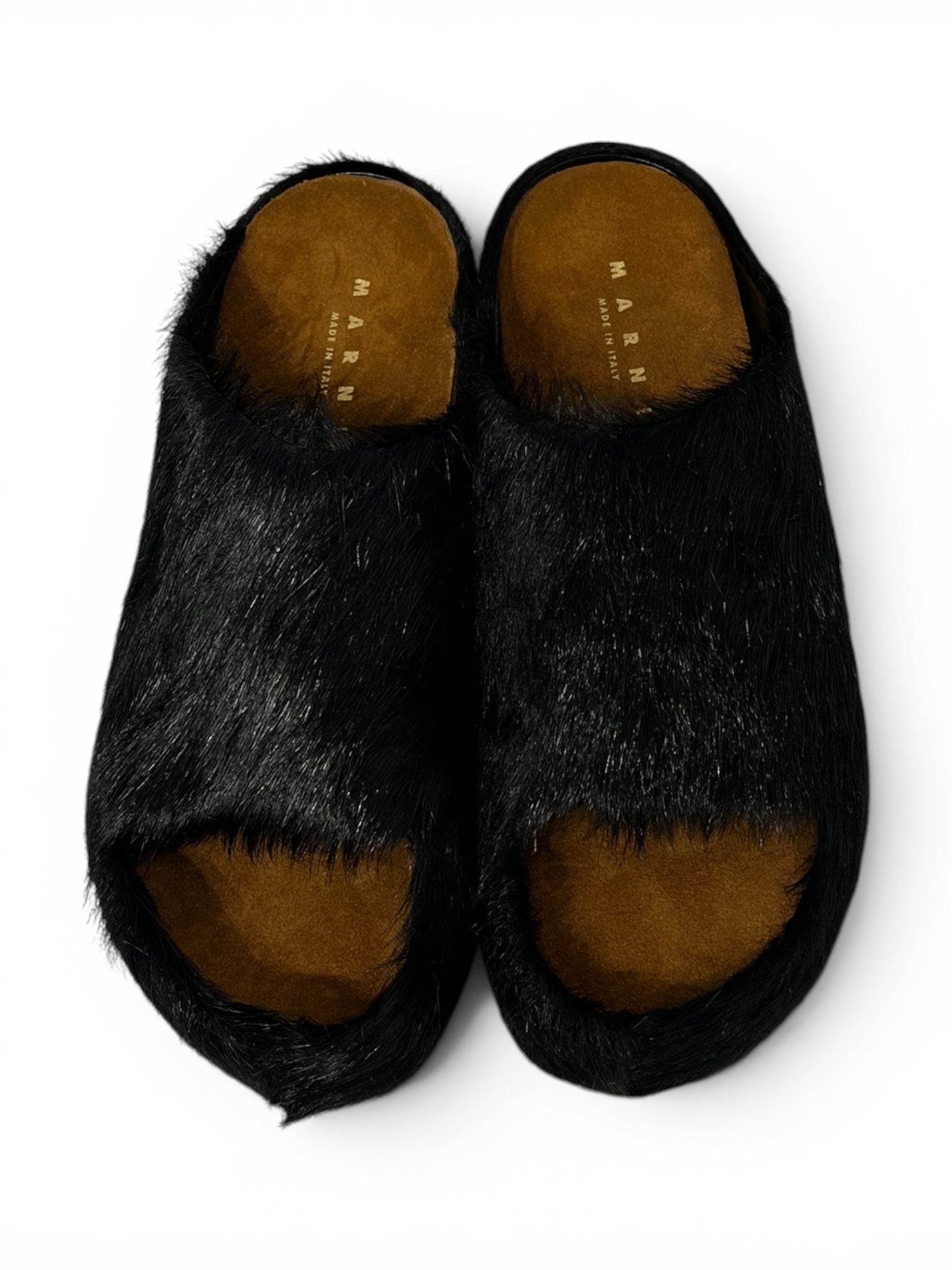 MARNI/Shoes/EU 38/Fur/BLK/PLATFORM PONY HAIR CLOGS view 6