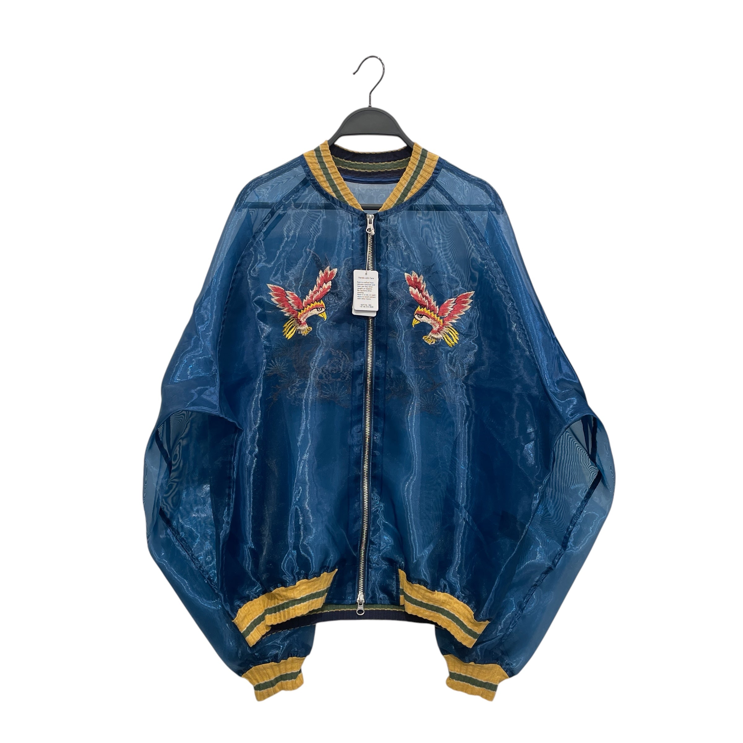 KAPITAL/Baseball Jkt/4/Polyester/BLU/Graphic/DOUBLE BIRD PATCHES view 1
