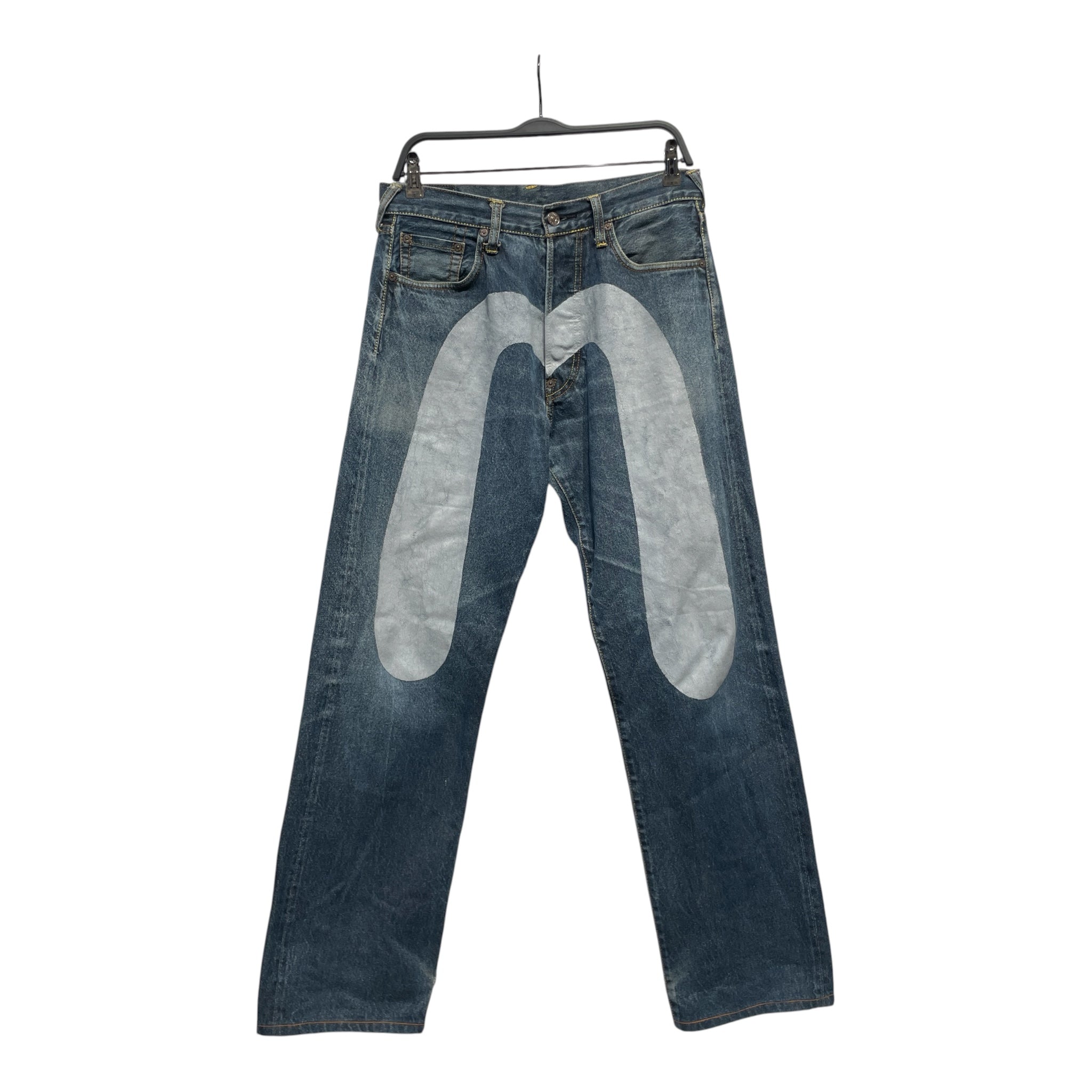 EVISU/Straight Pants/32/Denim/IDG/GREY LOGO view 1