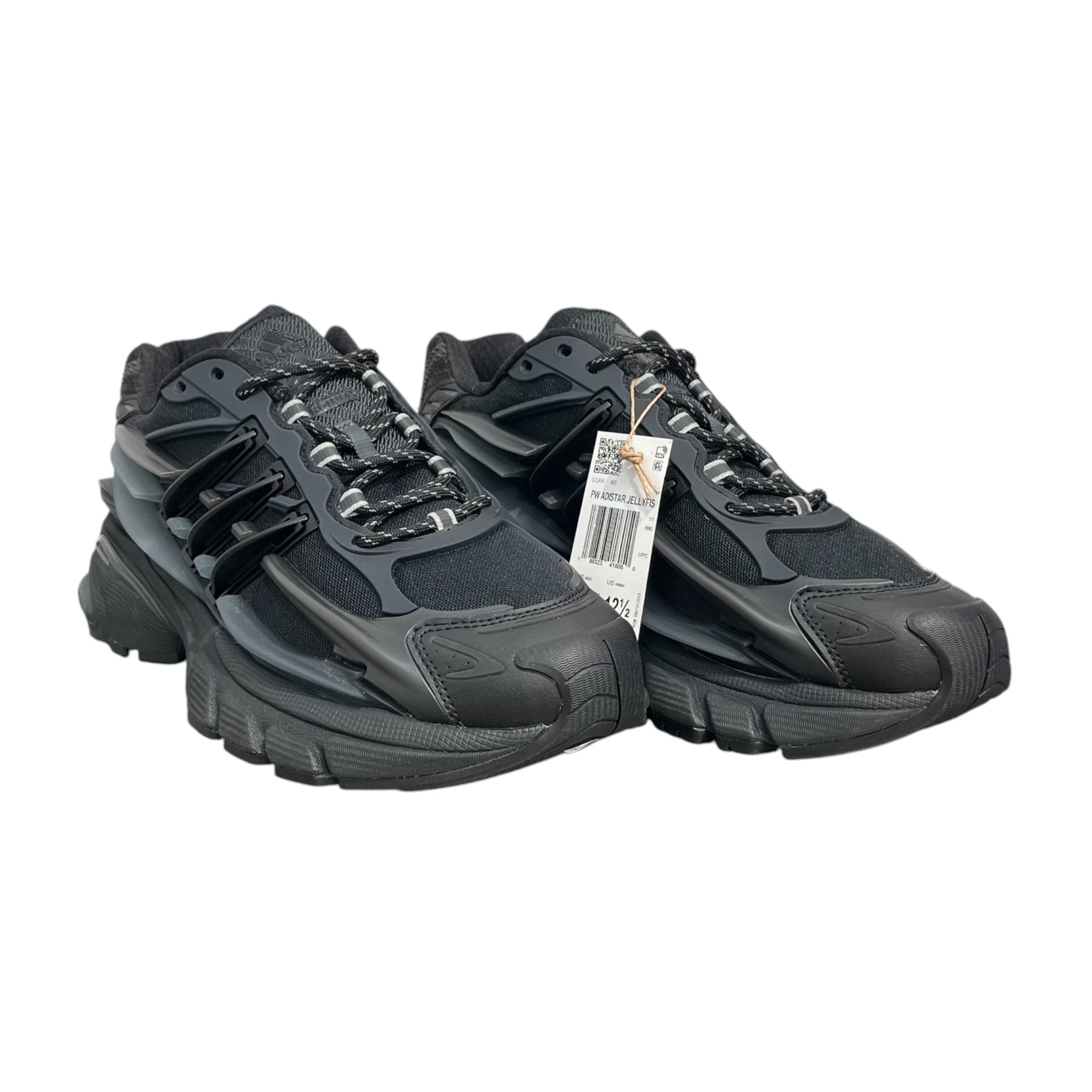 PHARRELL WILLIAMS/adidas/Low-Sneakers/US 11.5/BLK/JELLYFISH ALL BLACK view 1