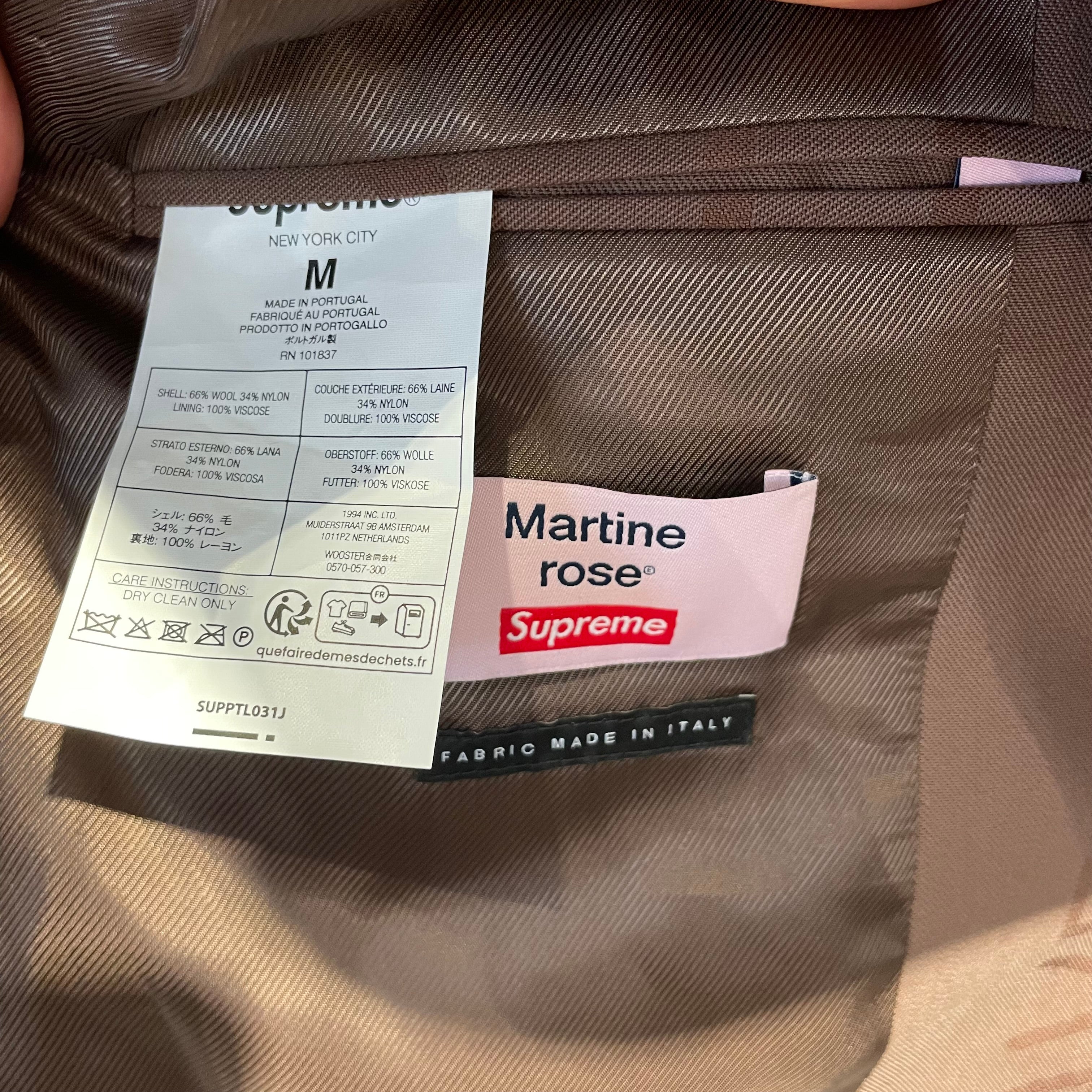 Supreme/MARTINE ROSE/Suits/M/Wool/BRW/Writting Logo view 3