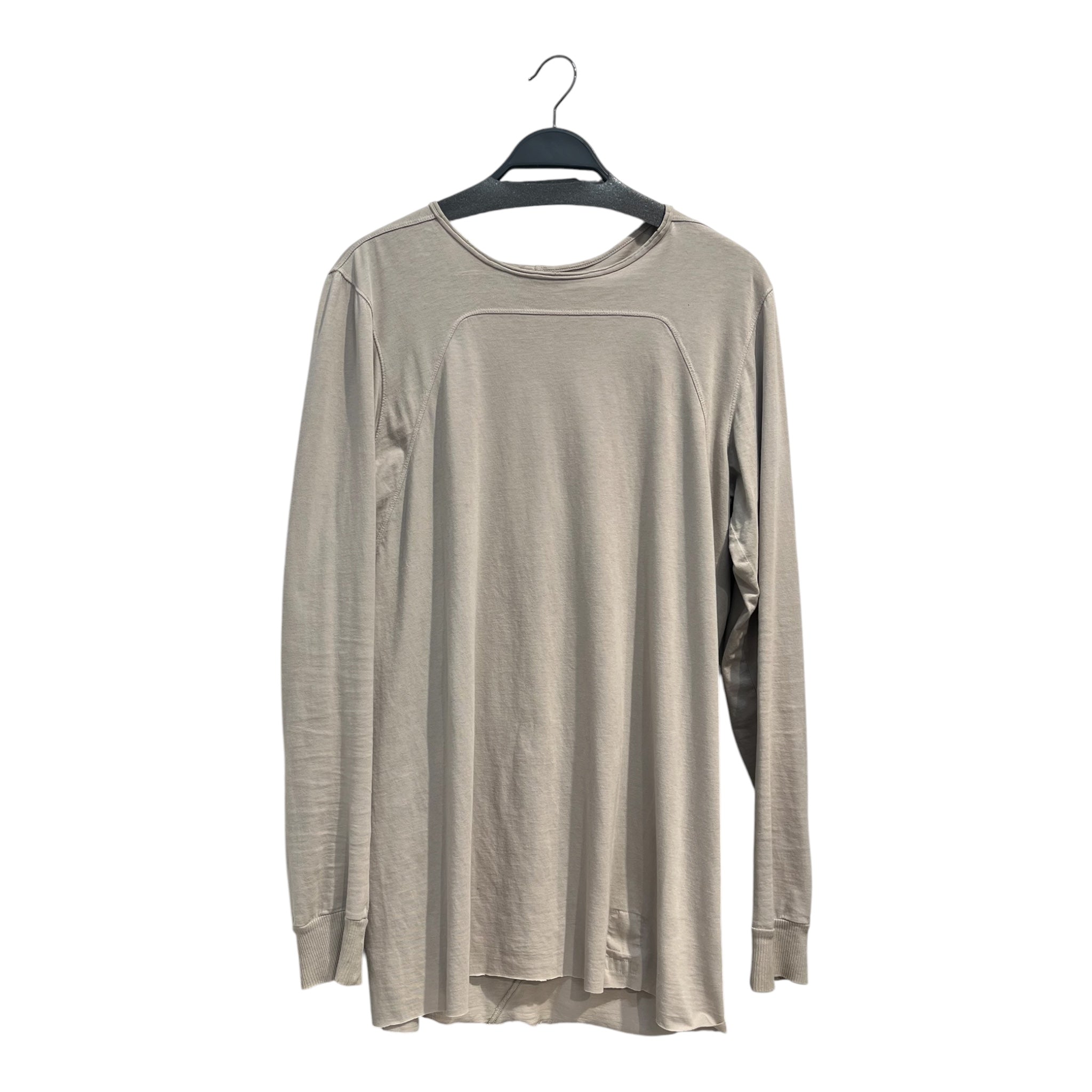 Rick Owens/LS T-Shirt/L/Cotton/BEG/DISTRESSSED view 1