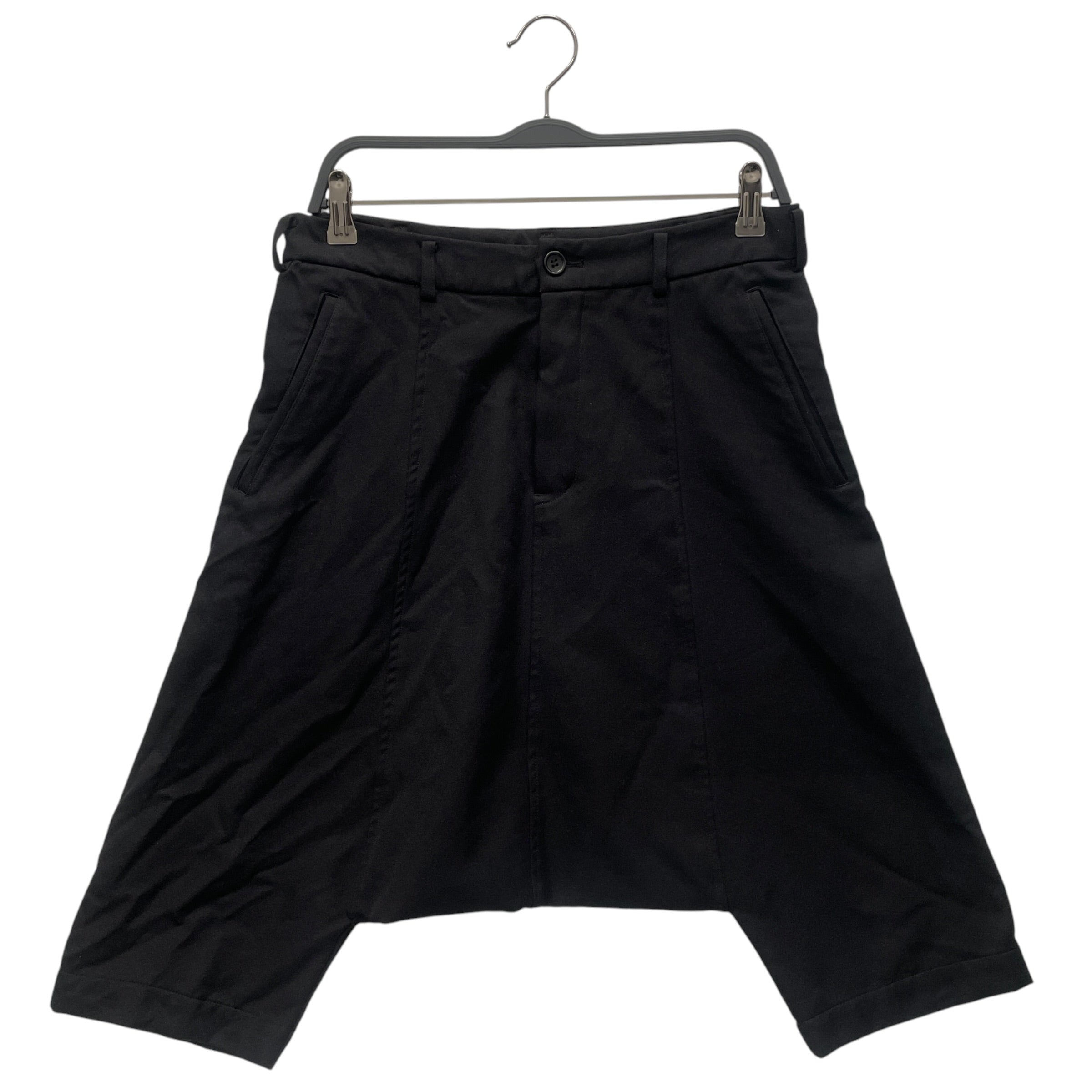 BLACK COMME des GARCONS/Shorts/S/Cotton/BLK/DROP CROTCH SHORT view 1