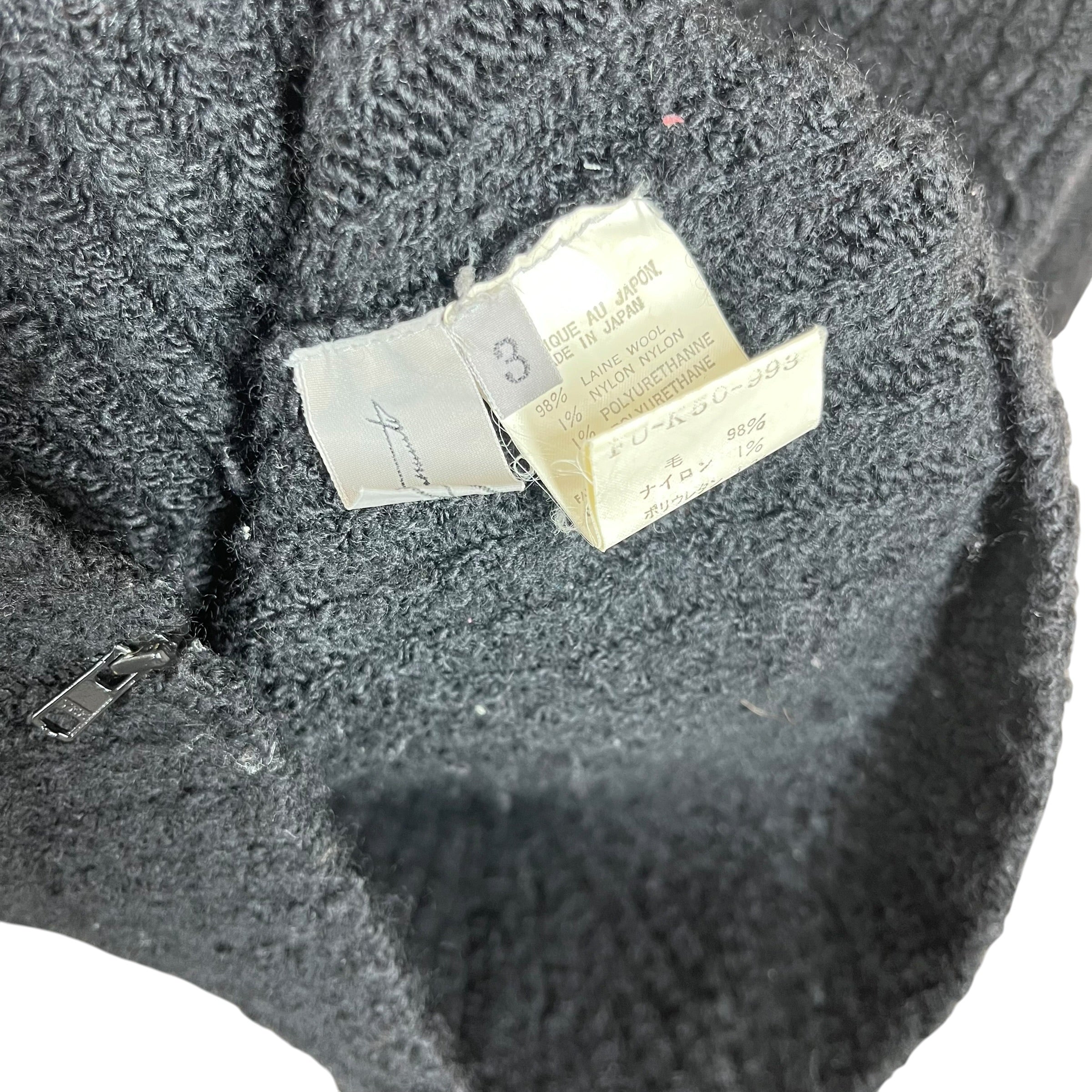YOHJI YAMAMOTO/Sweater/3/Wool/BLK/ view 4