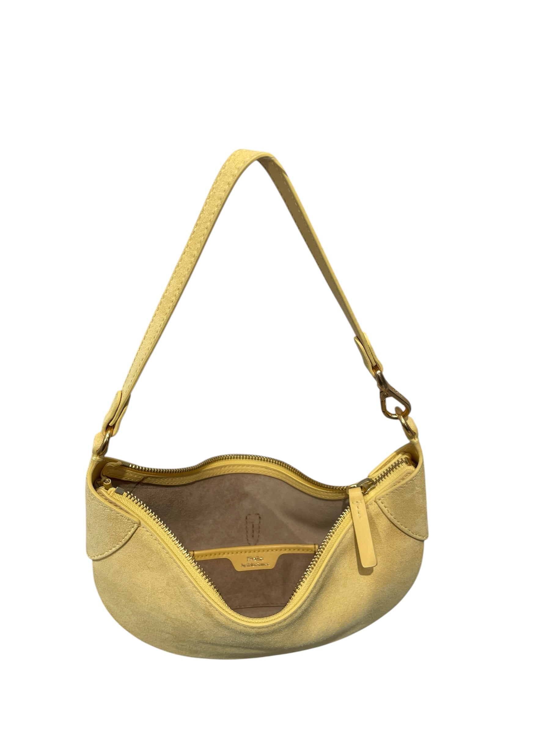 POLO RALPH LAUREN/Hand Bag/Suede/YEL/HALF MOON/GOLD HARDWARE view 4