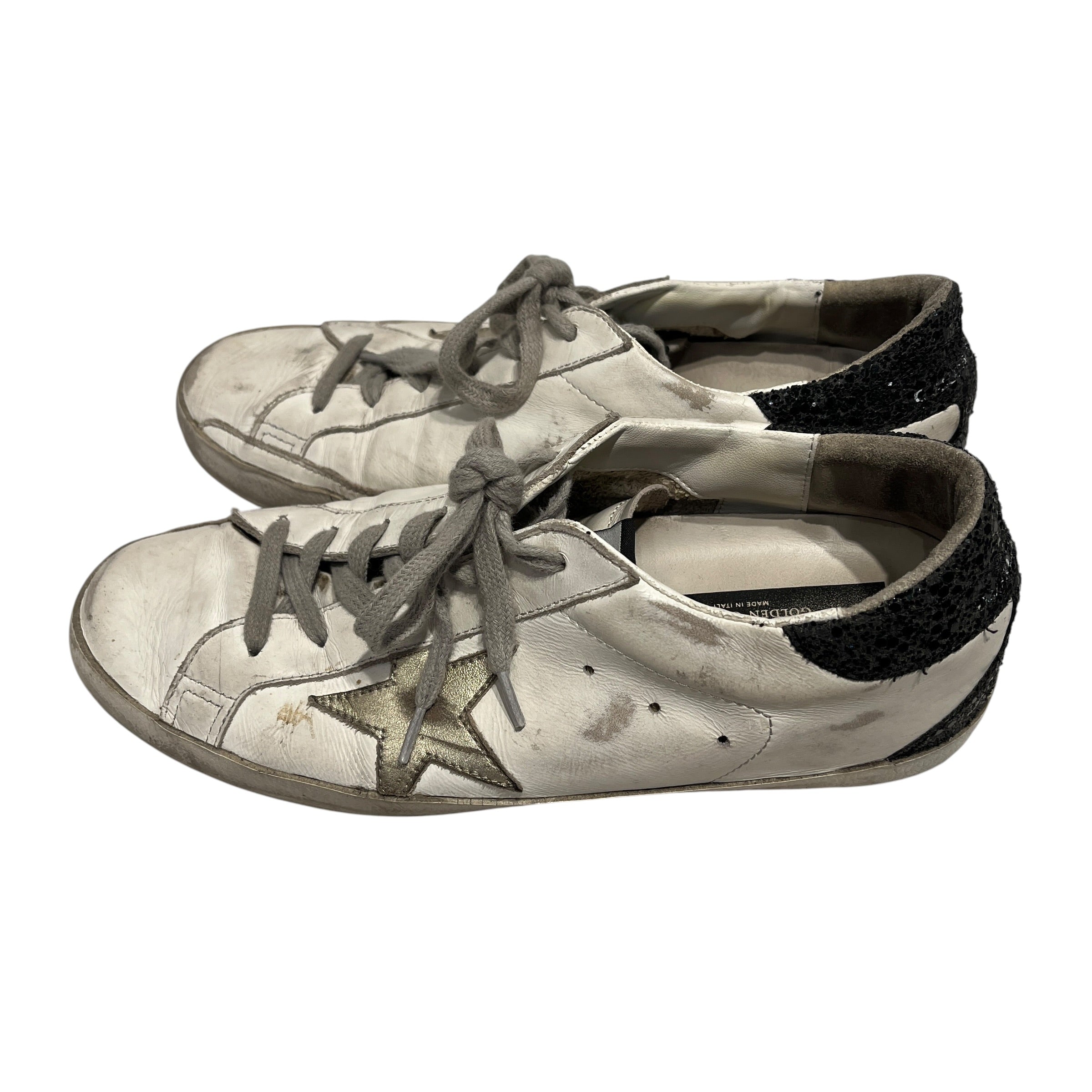 GOLDEN GOOSE/Low-Sneakers/US 6/Leather/WHT/golden star view 9
