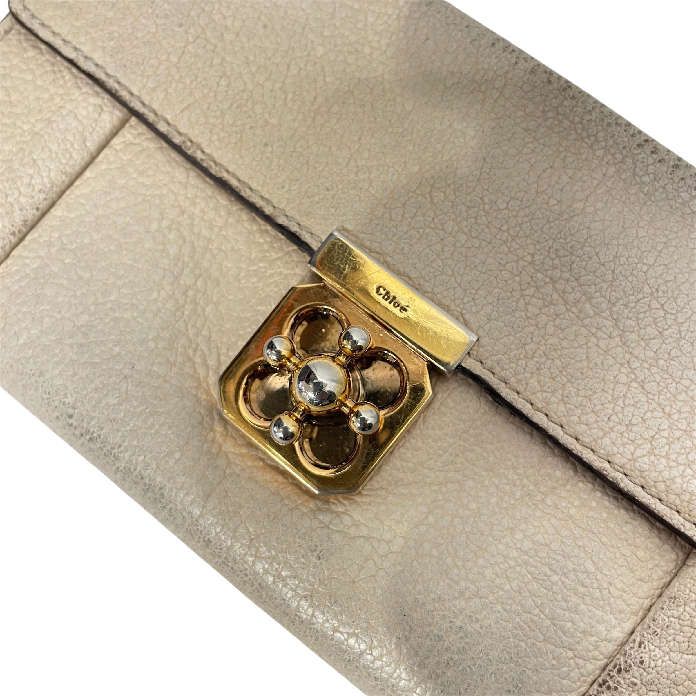 Chloe/Long Wallet/Leather/CRM/GOLD LOCK ON FRONT view 6