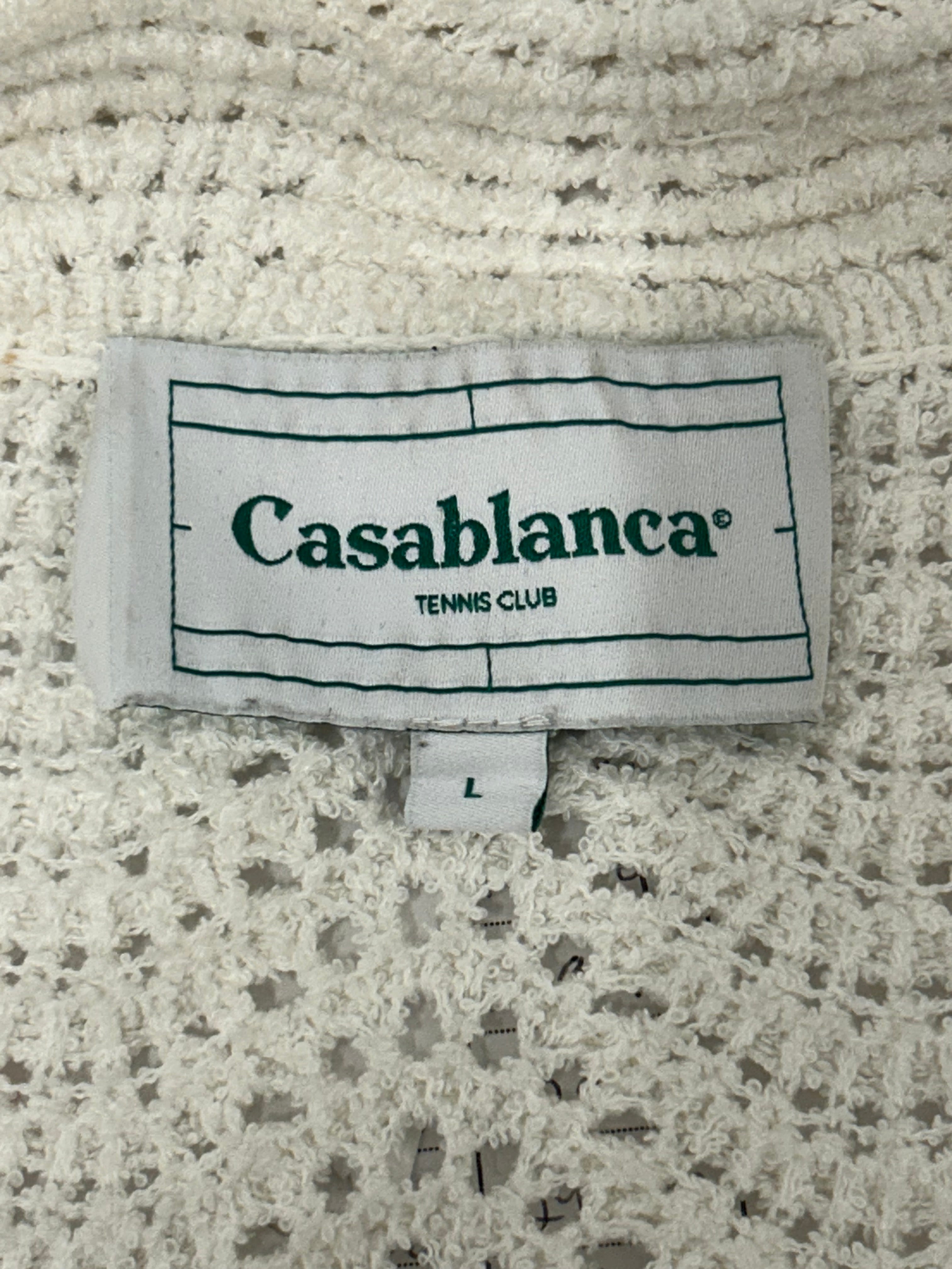 CASABLANCA/Polo Shirt/L/Cotton/WHT/ view 3