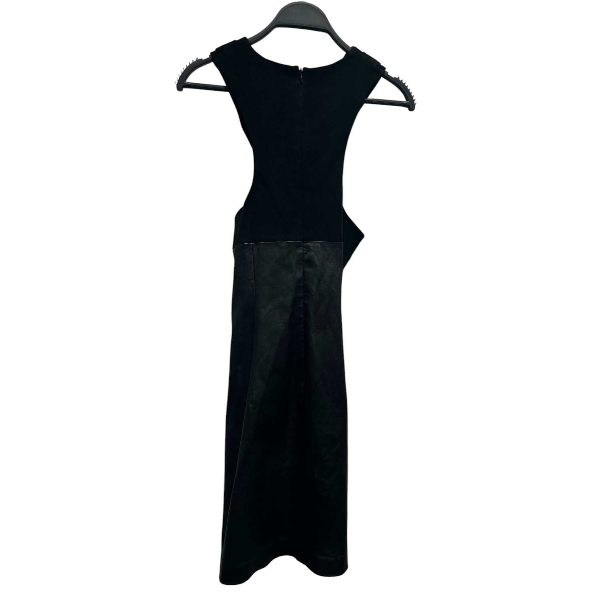 T by ALEXANDER WANG/SL Dress/8/Leather/BLK/CROSS TOP / LEATHER BOTTOM view 2