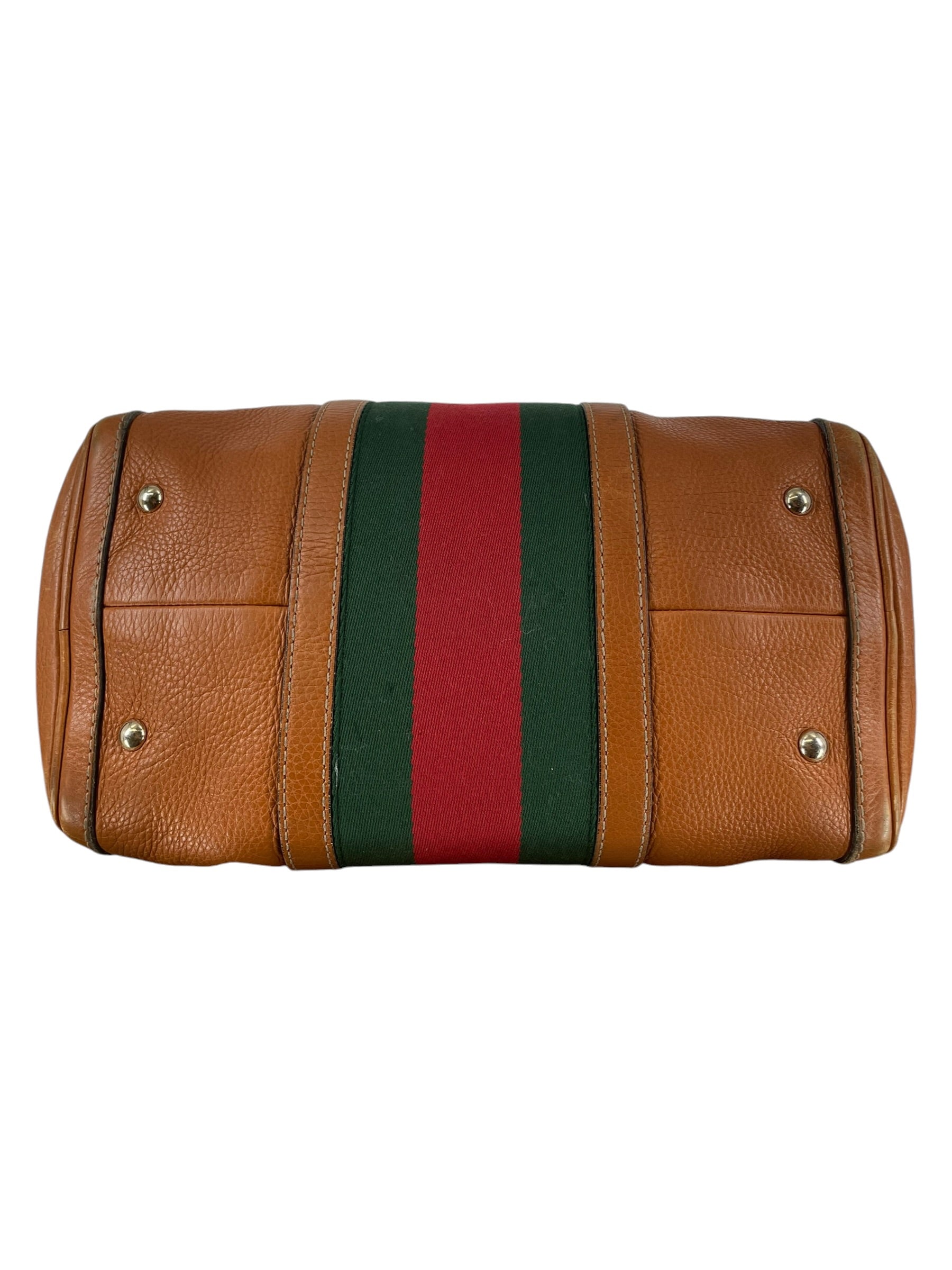 GUCCI/Bag/Leather/CML/GUCCI BOSTON RED GREEN STRIPE view 3