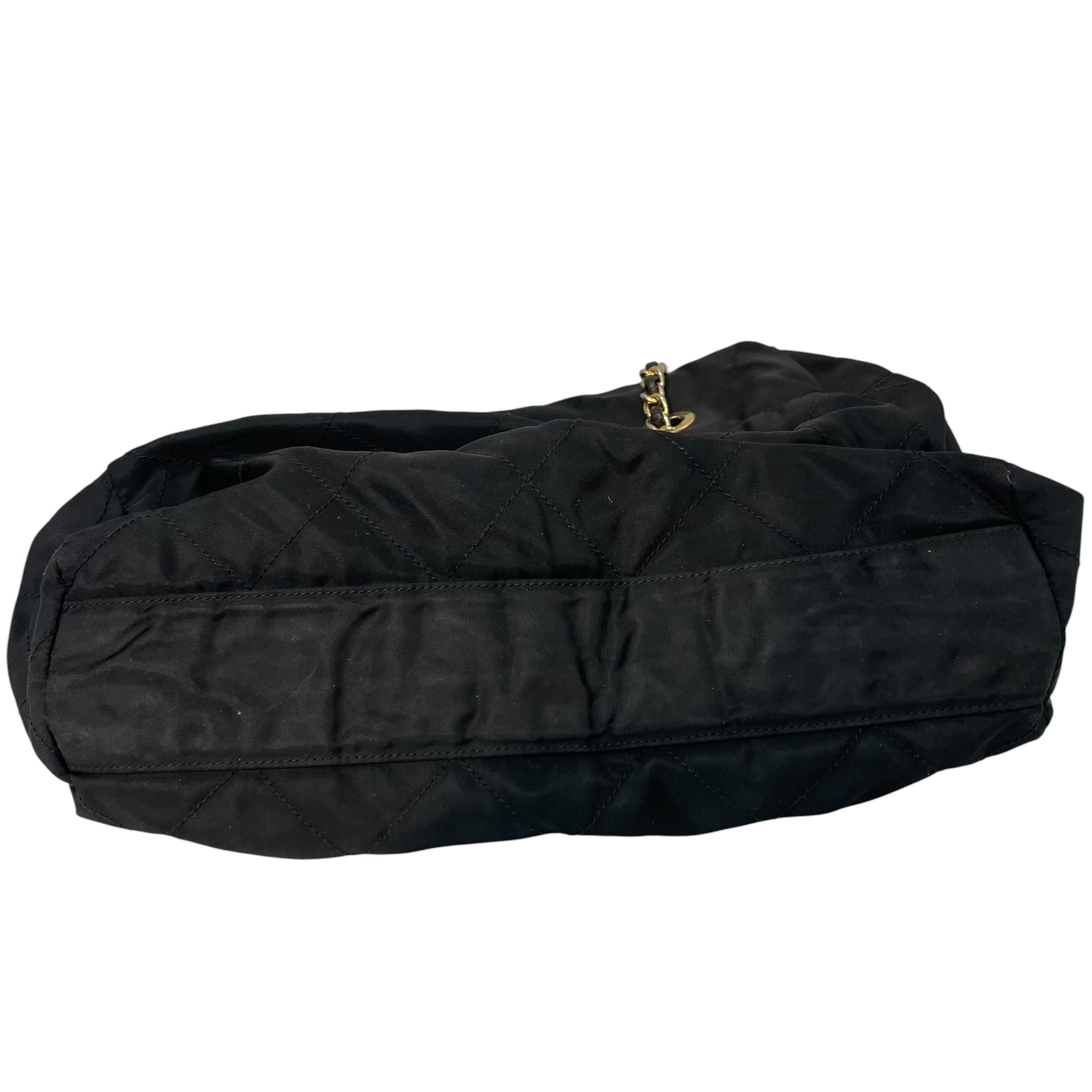 PRADA/Pouch/Nylon/BLK/tessuto quilted chain view 3