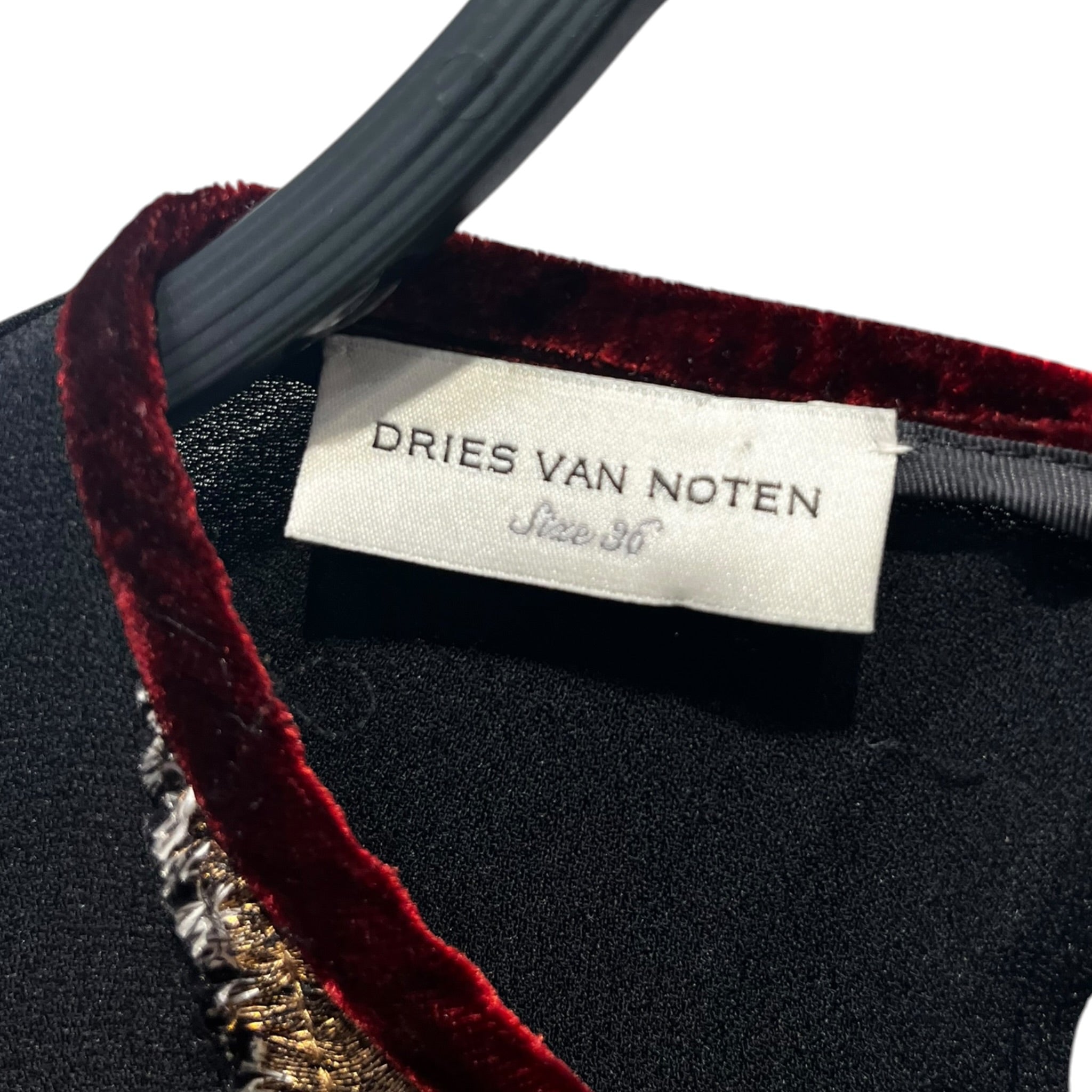 DRIES VAN NOTEN/LS Blouse/36/BLK/DRIES BLK/BRONZE BLOUSE view 3