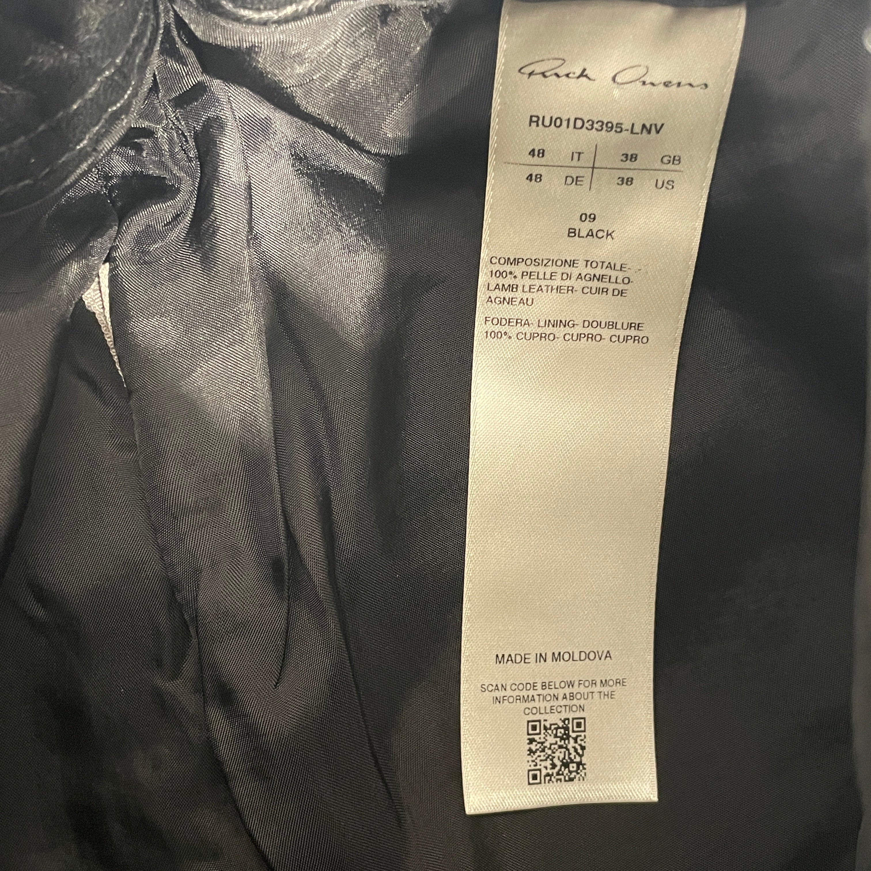 Rick Owens/Pants/36/Leather/BLK/LUXOR JOG view 3