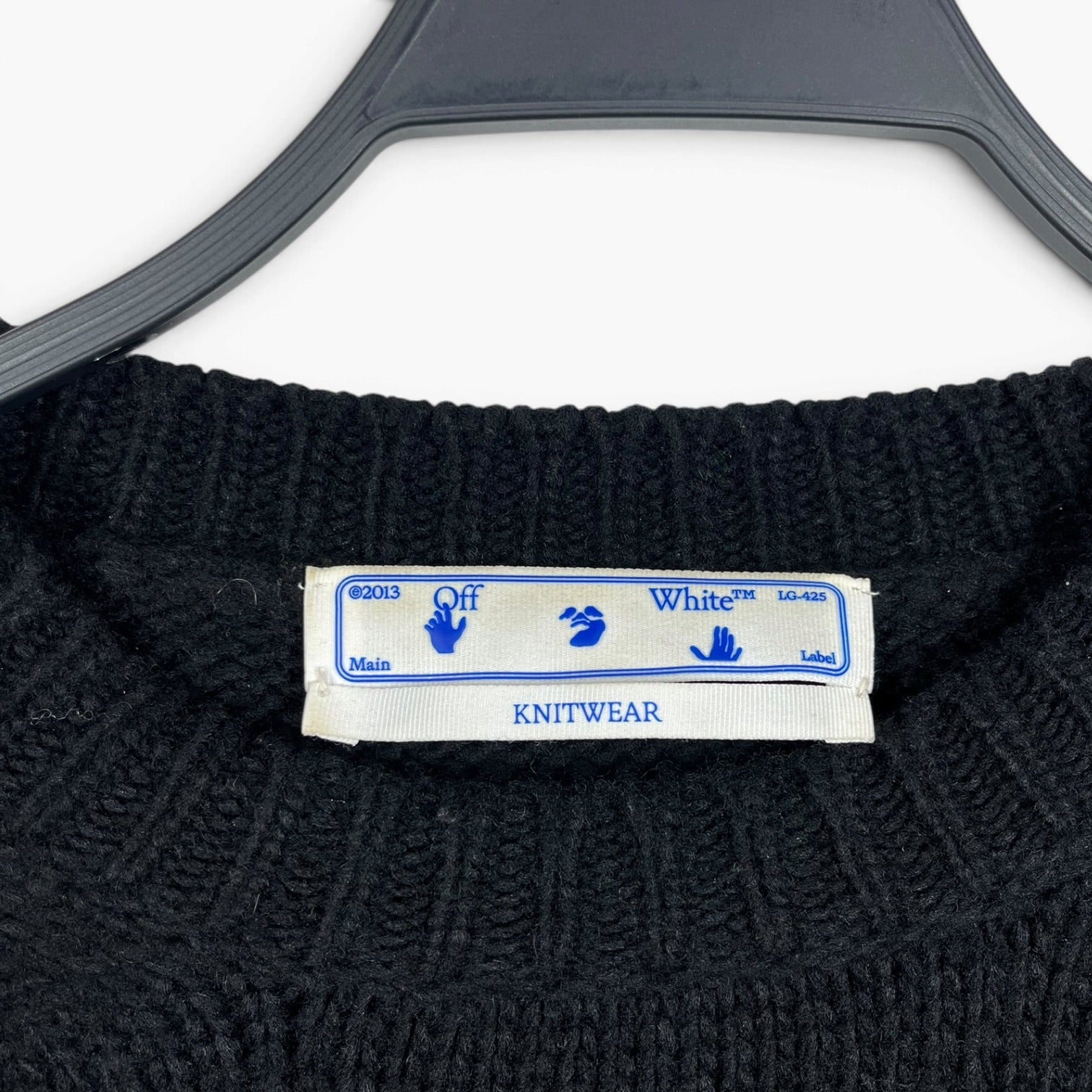 OFF-WHITE/Sweater/L/Wool/BLK/CORNER LOGO view 3