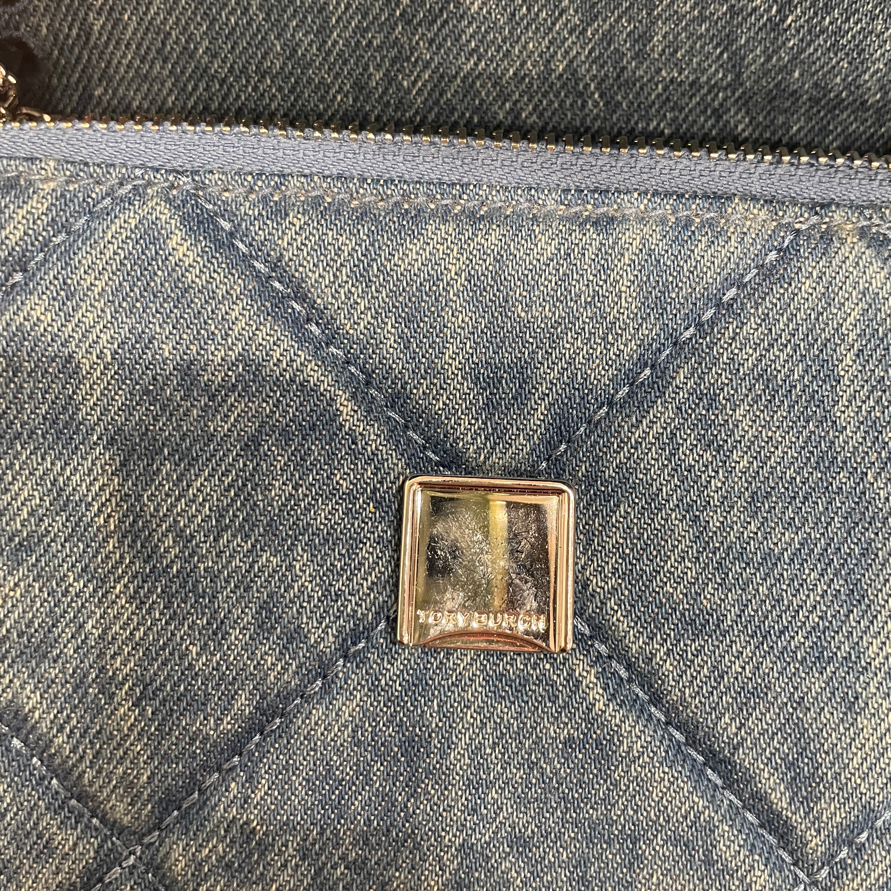 TORY BURCH/Cross Body Bag/Cotton/BLU/DENIM TOP HANDLE view 5