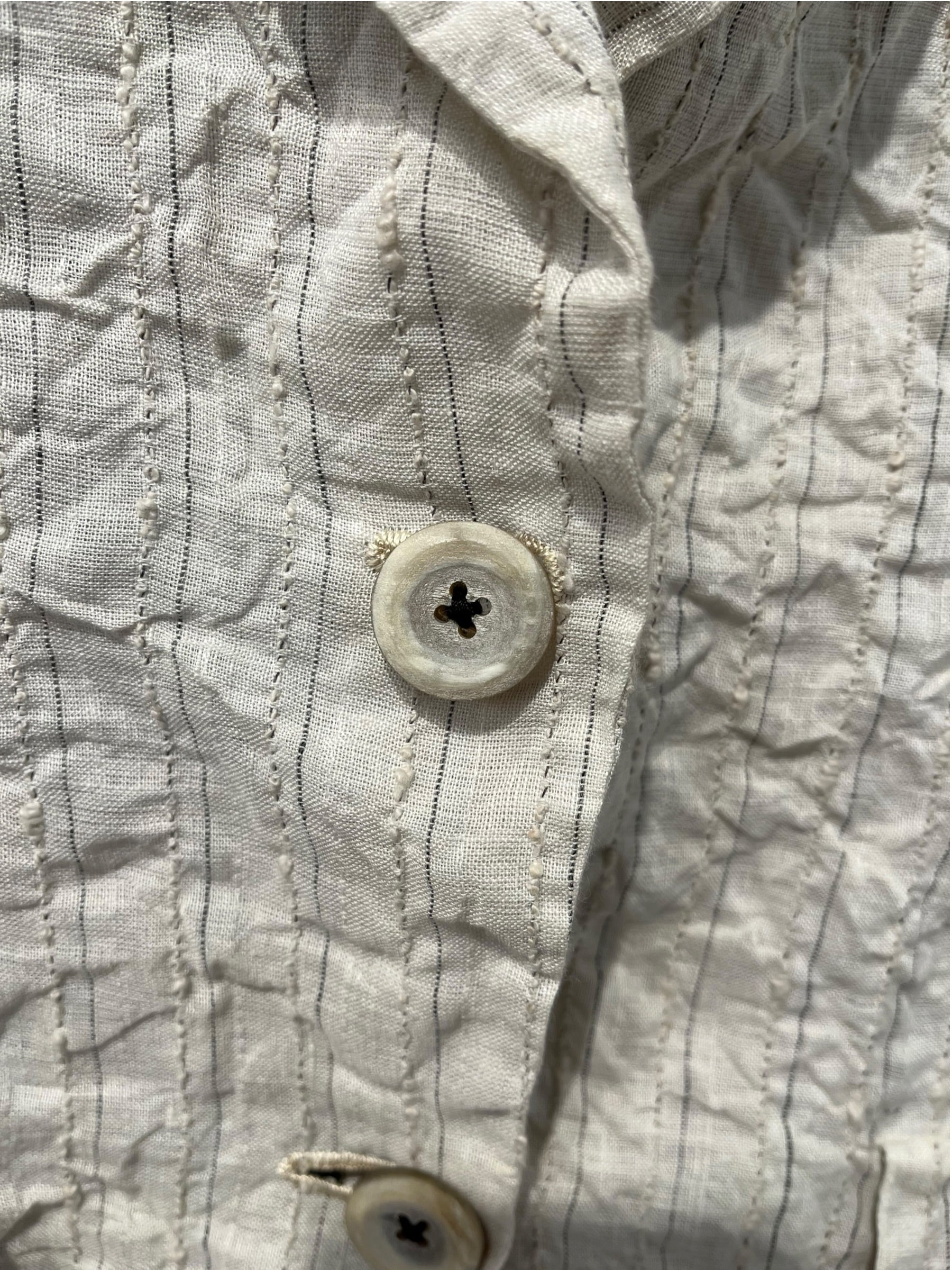 GEOFFREY B. SMALL/Tailored Jkt/WHT/Stripe/SILK LINING W/ BIRDS view 5
